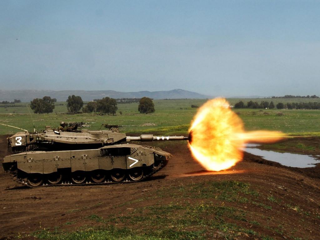 1024x768 Tank fire army battle HD #wallpaper