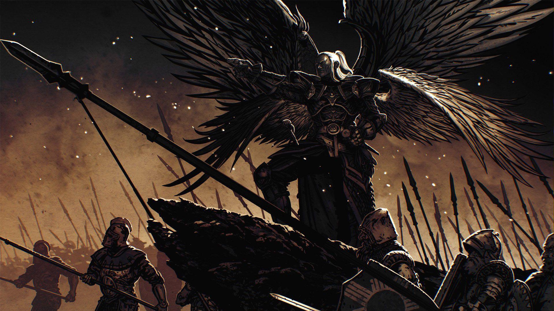 1920x1080 Angel warrior leading the army in battle wallpaper. other