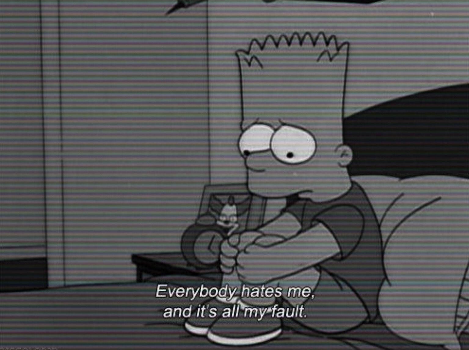 Depress sad Bart Simpson supreme cry wallpaper for depress boy #audio