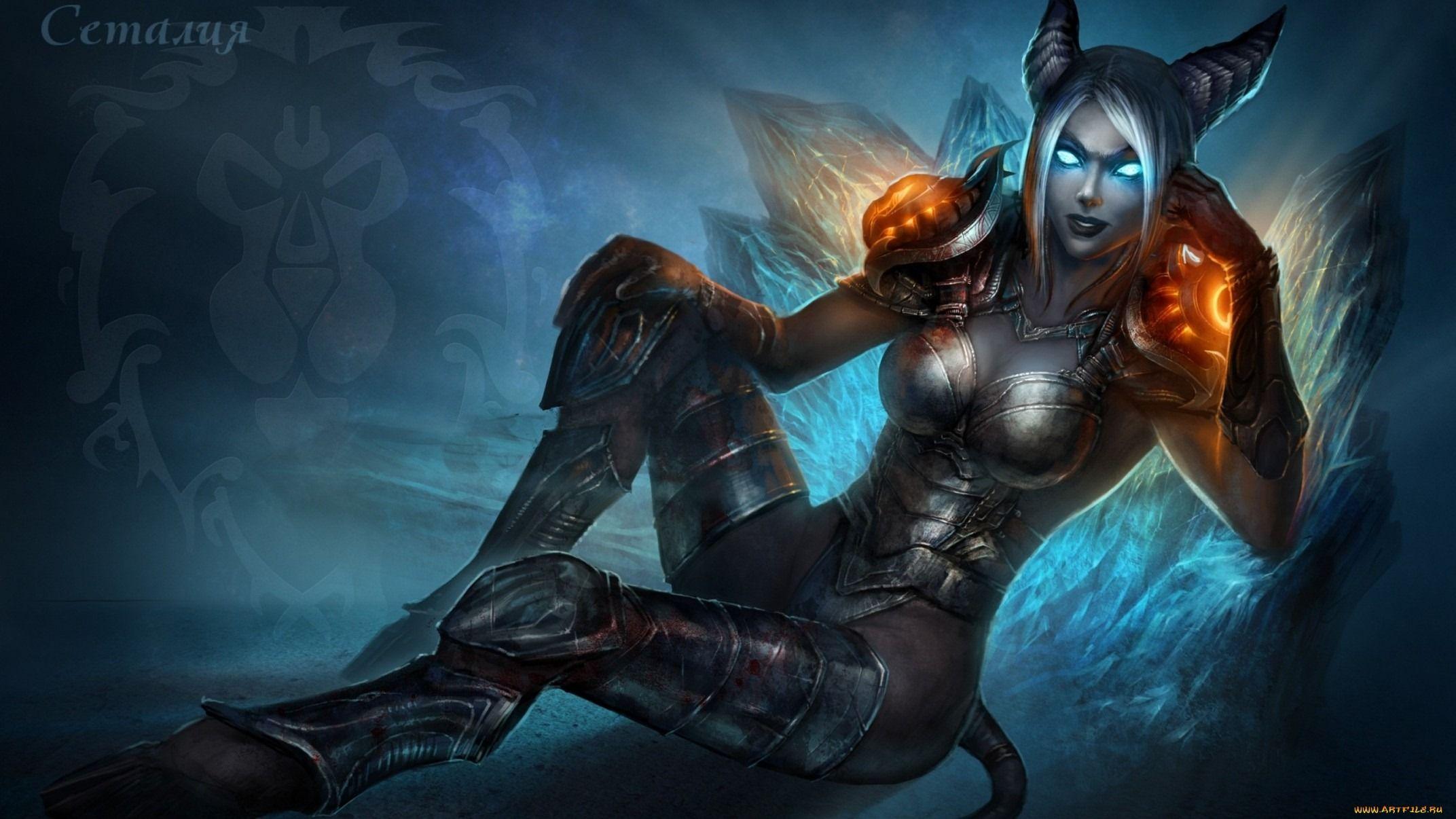 2144x1206 Demon Girl Wallpaper