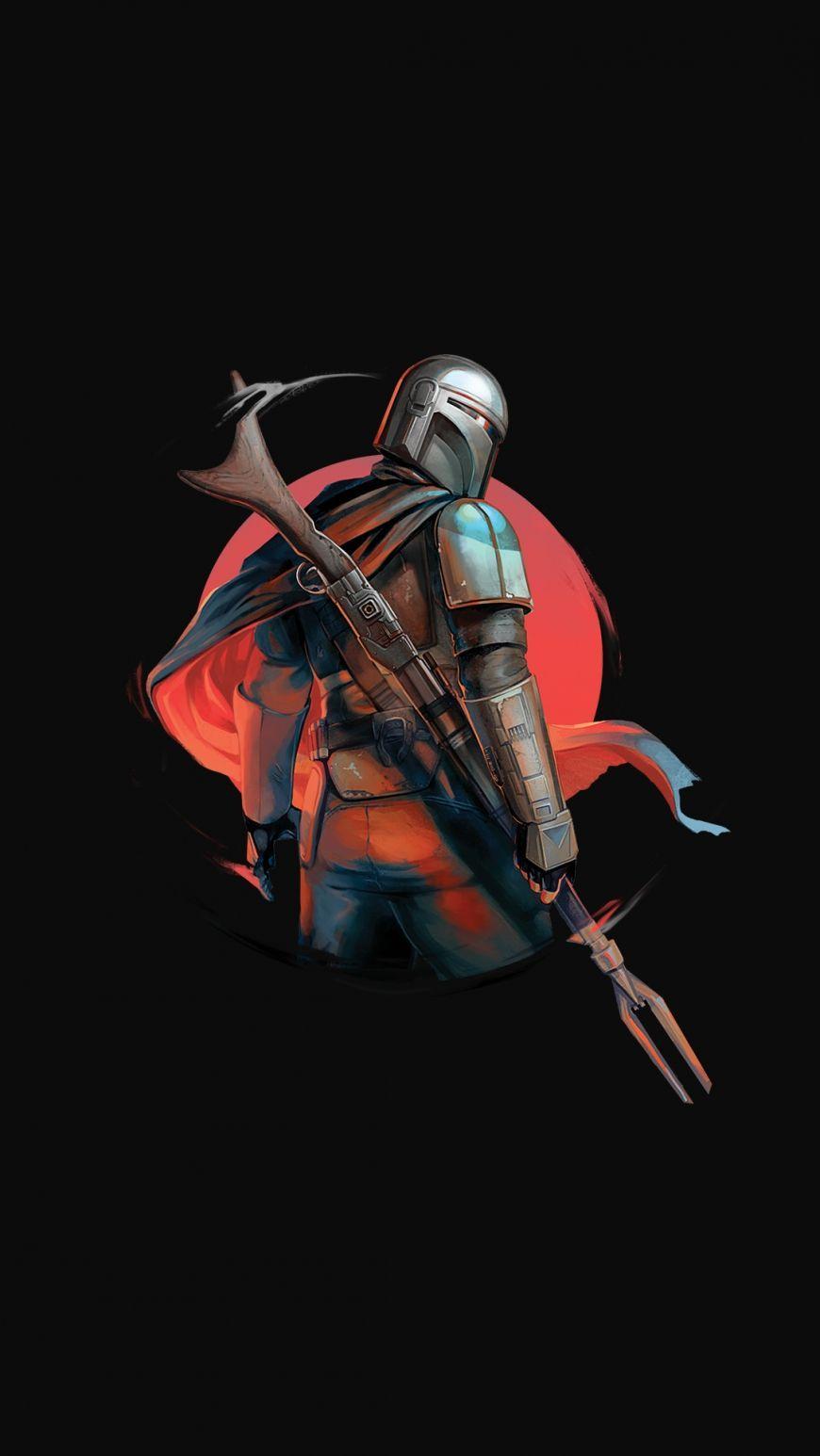 870x1546 Mandalorian HD Phone Wallpaper