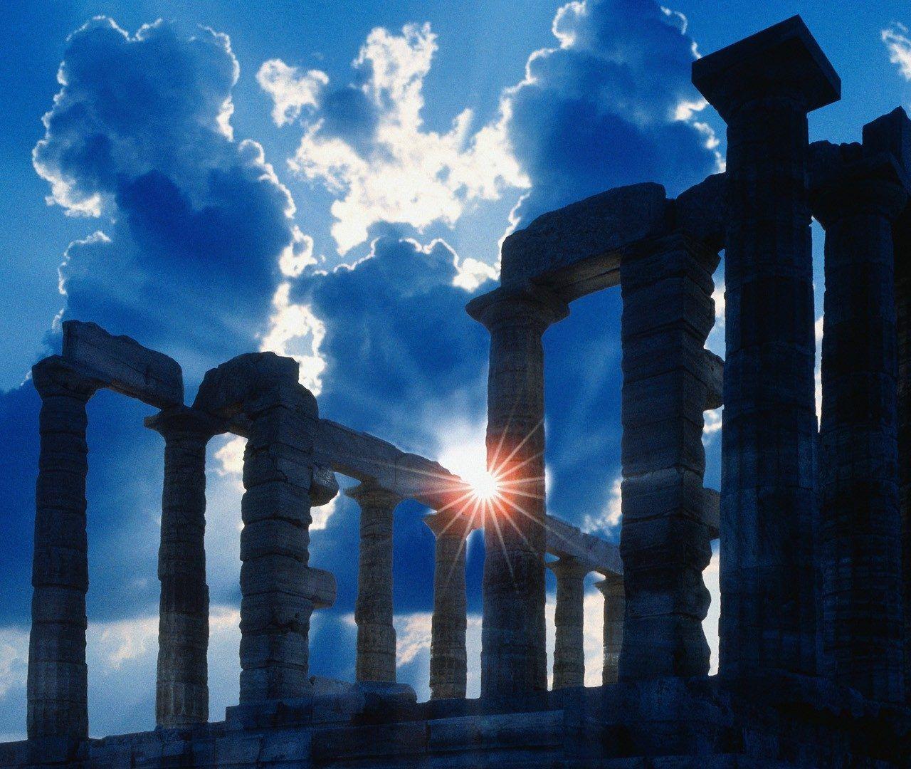 1280x1080 Greek Architecture Wallpaper