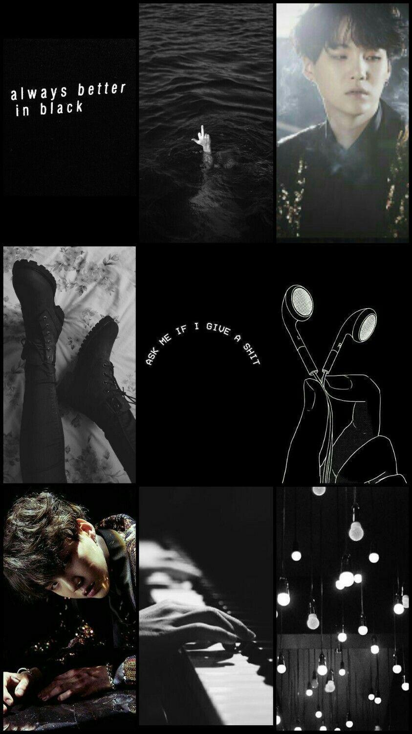 843x1500 Image result for aesthetic bts suga jk black wallpaper iphone