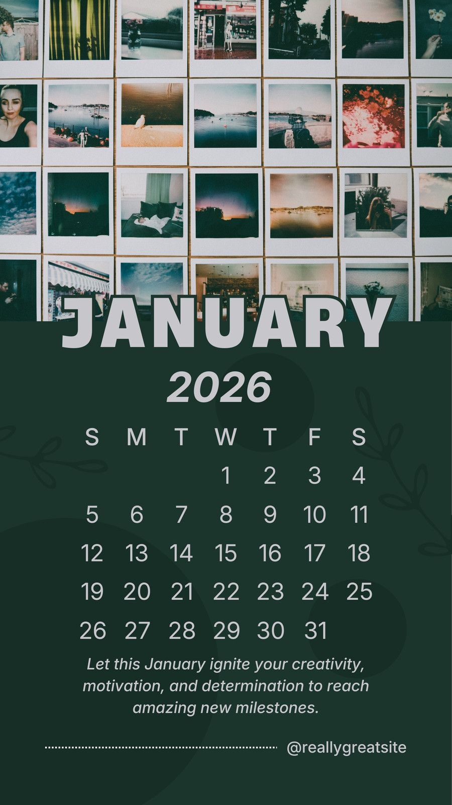 900x1600 and customizable january templates