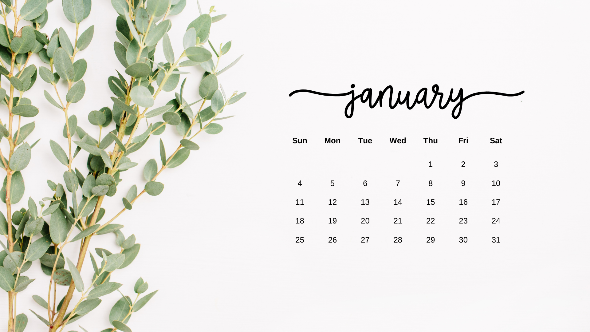1920x1080 Free January 2026 Desktop Calendar Background (EASY DOWNLOAD)