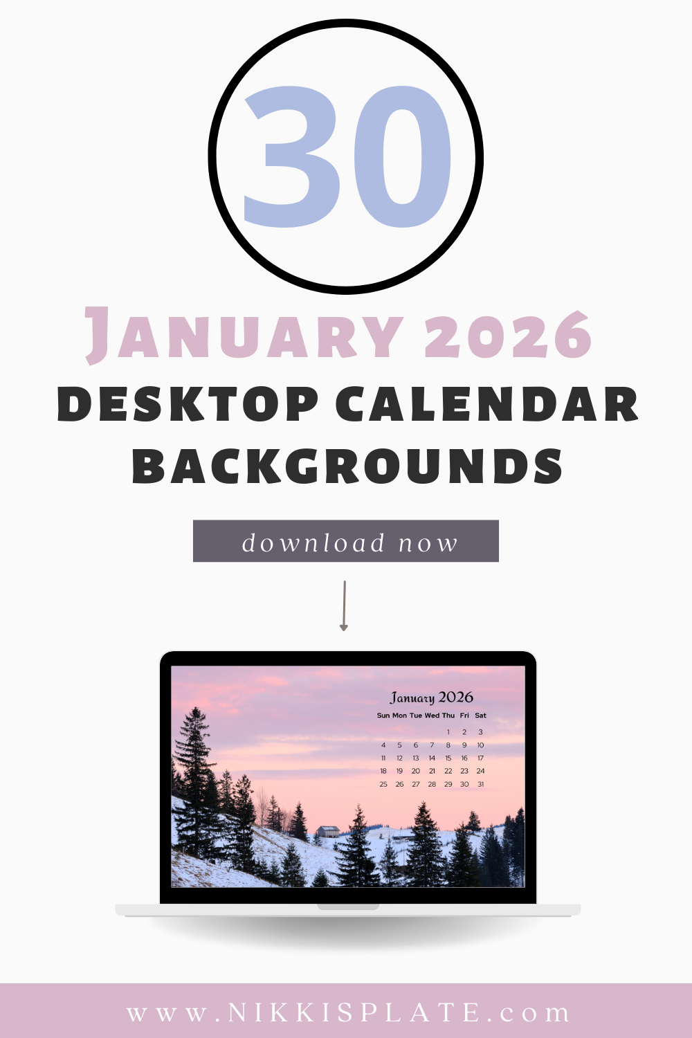 1000x1500 Free January 2026 Desktop Calendar Background (EASY DOWNLOAD)