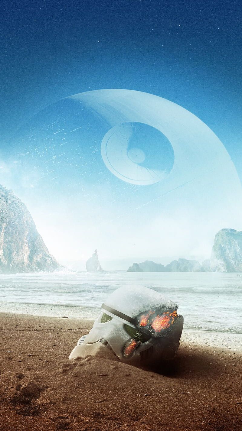 800x1426 Rogue One, art, darth vader, fantasy, mask, sky, space, star wars, HD phone wallpaper