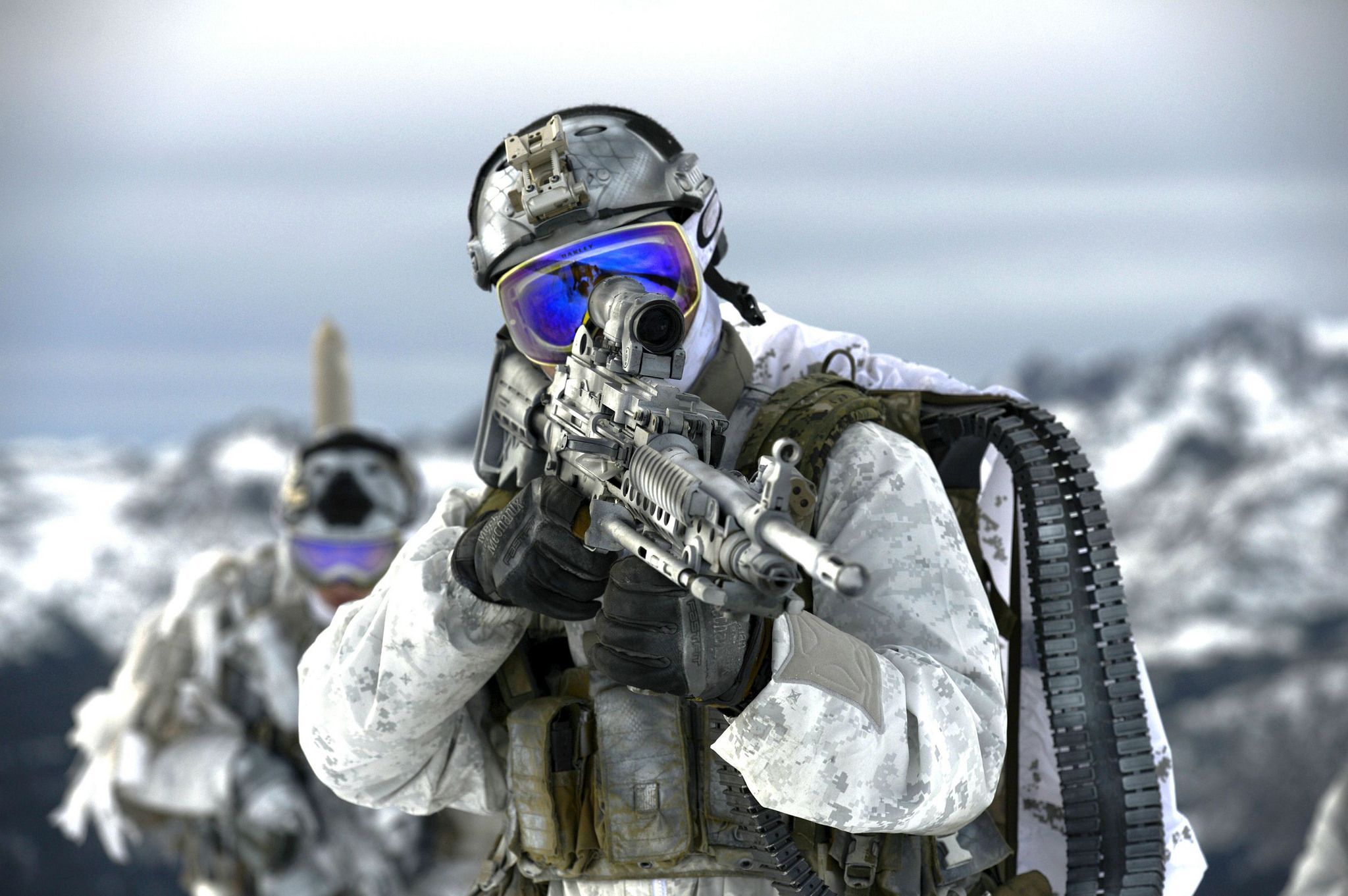 2048x1361 Wallpaper weapons, soldiers, United States Navy SEALs for mobile and desktop, section мужчины, resolution 2048x1361