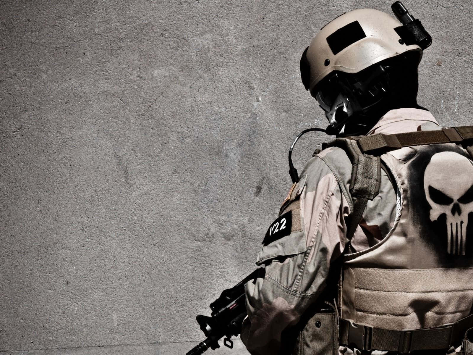 1600x1200 Download Navy Seals Standing in Formation on the Sea Wallpaper