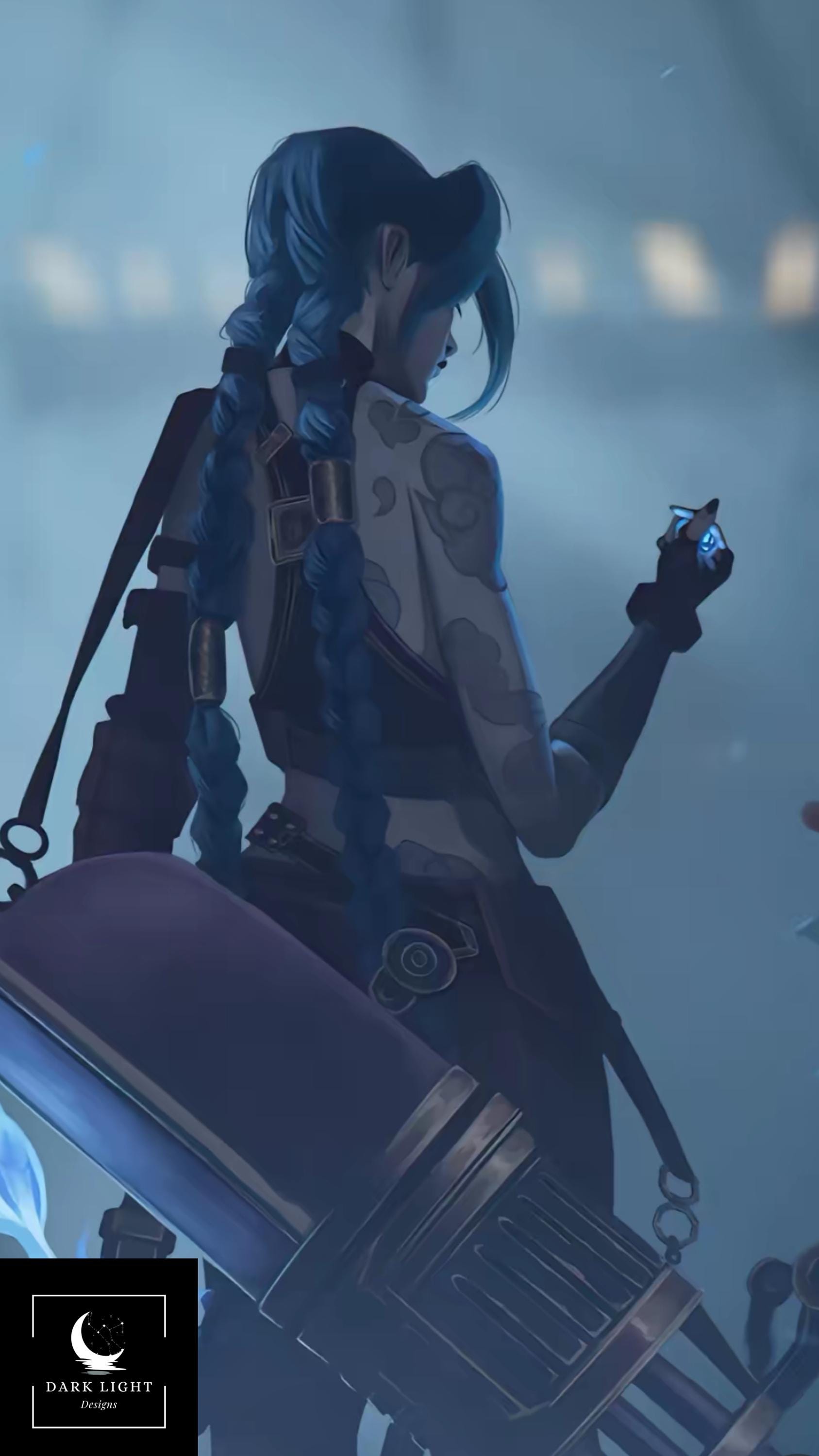 1687x3000 Buy Arcane Jinx Character Phone Wallpaper Set League Of Legends Netflix Show Online In India