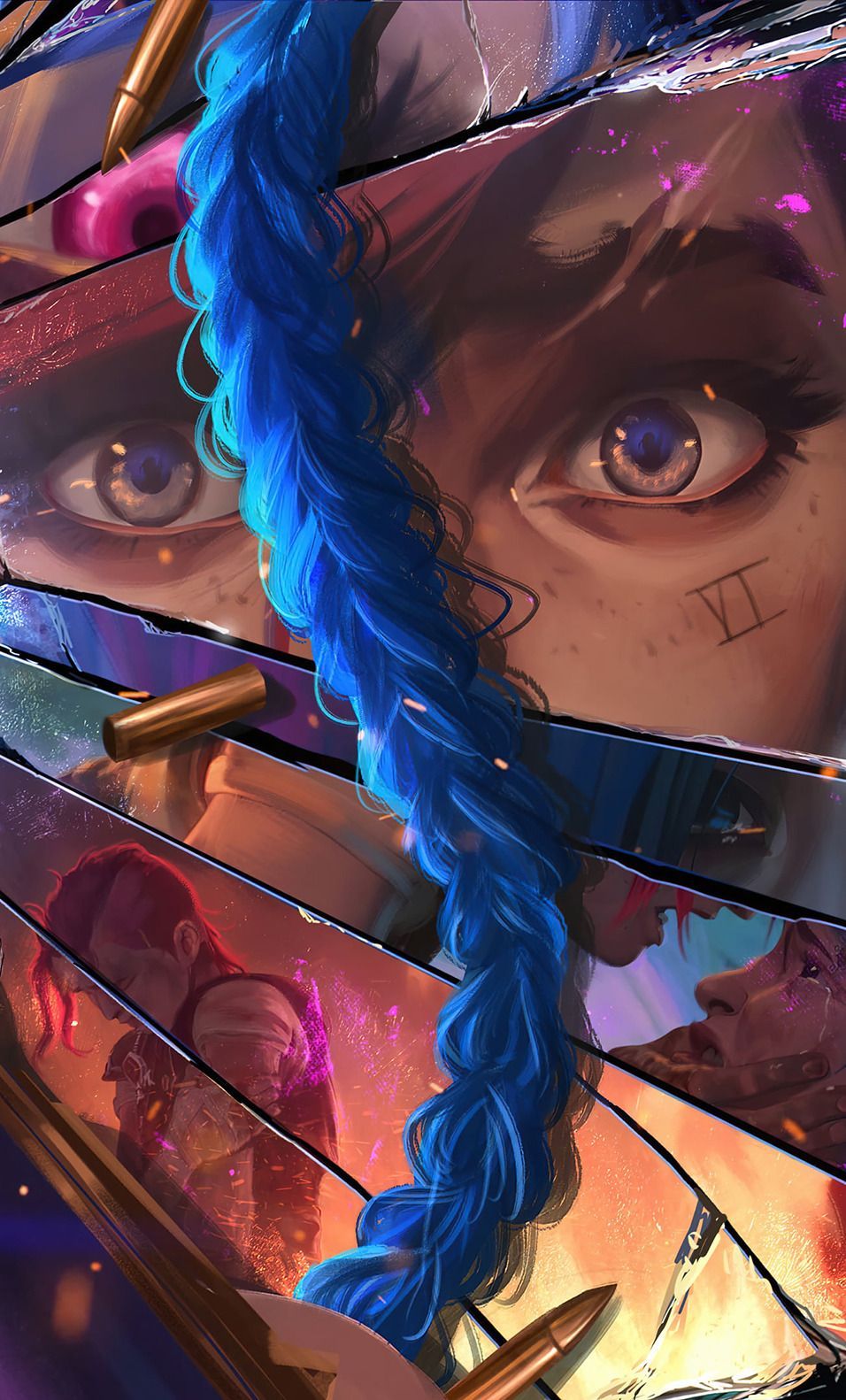 956x1582 Arcane Jinx Digital Art Phone Wallpaper