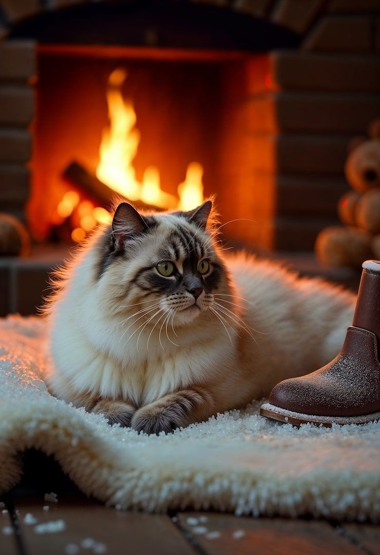 740x1082 Cozy cat Image