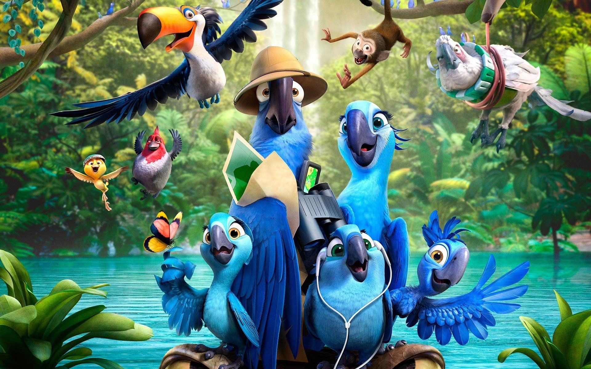 1920x1200 Rio 2 HD Wallpaper: Join Blu and Friends on a Colorful Adventure!