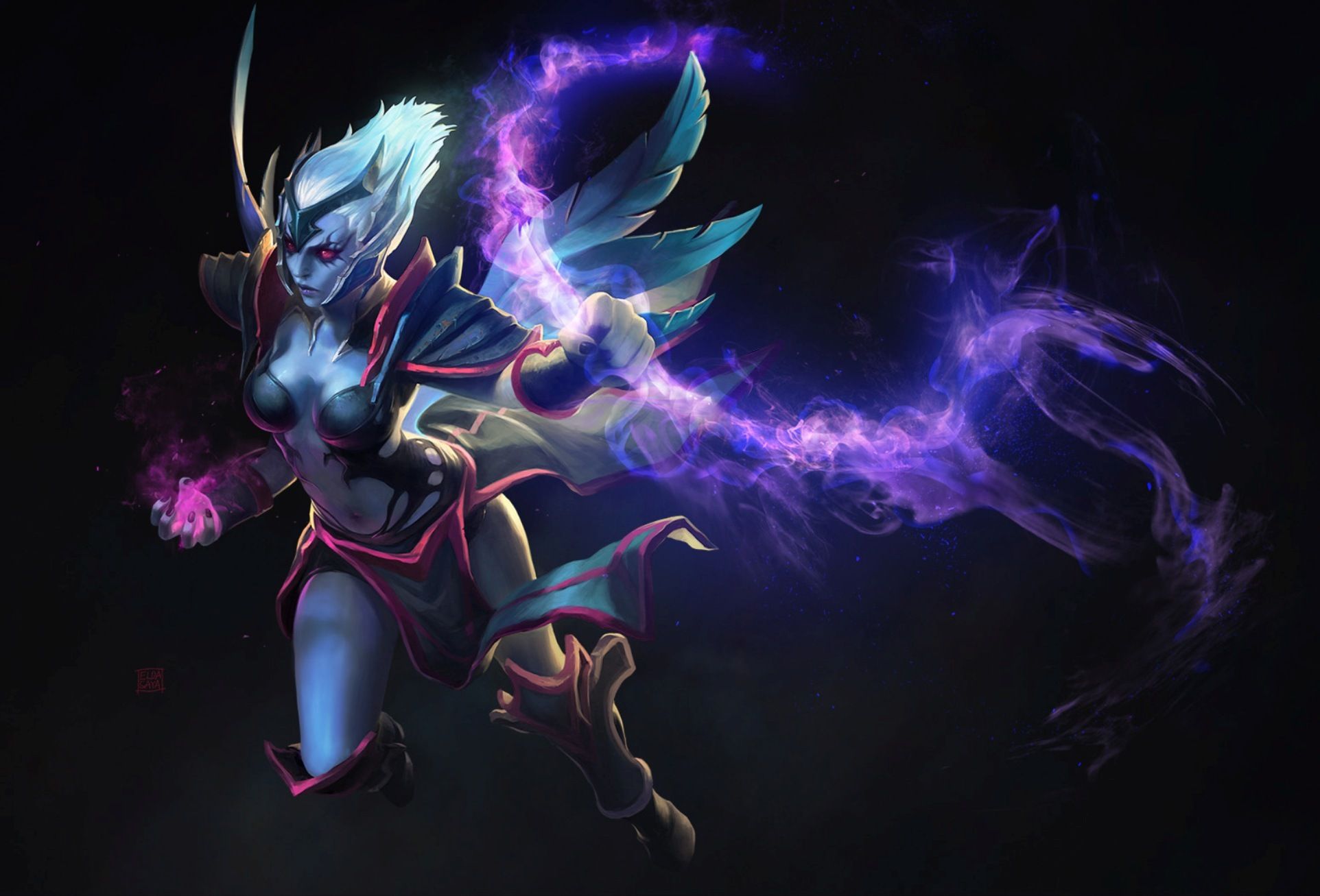 1924x1307 Wallpaper art, dota Vengeful Spirit, Shendelzare for mobile and desktop, section игры, resolution 1924x1307