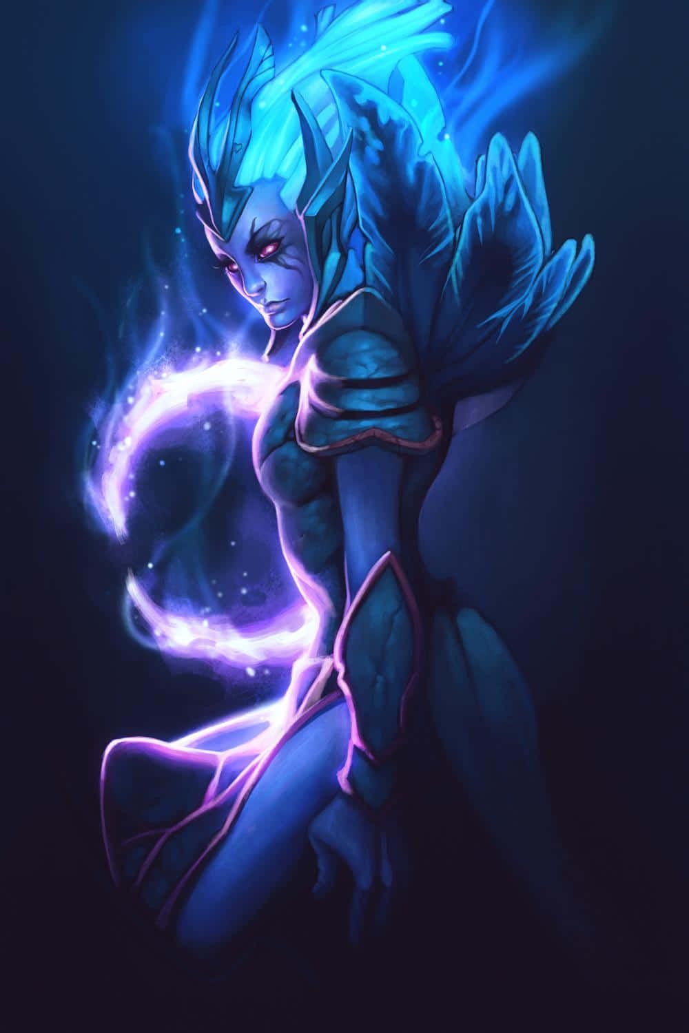 1000x1500 Download Hero Vengeful Spirit Pixel 3 Dota 2 Background