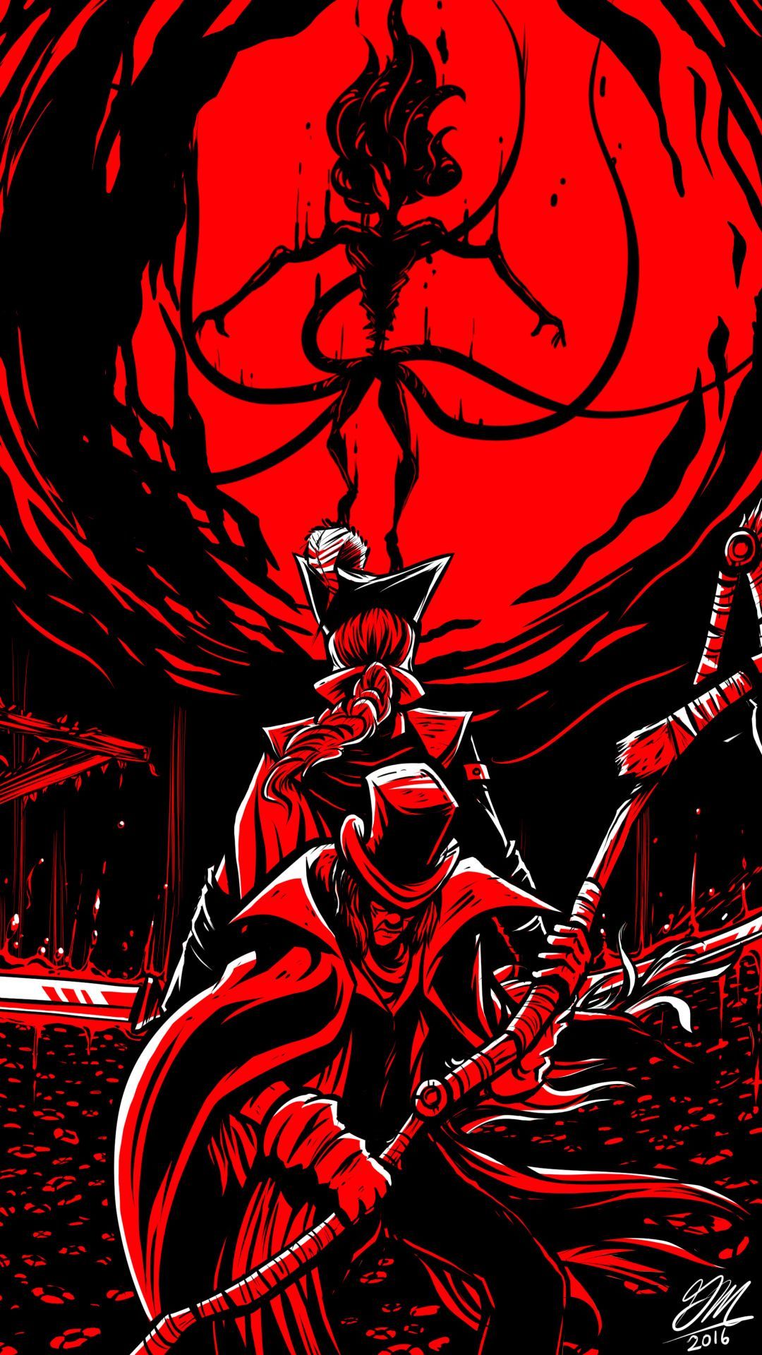 1080x1920 Bloodborne, Maria, and the Moon Presence