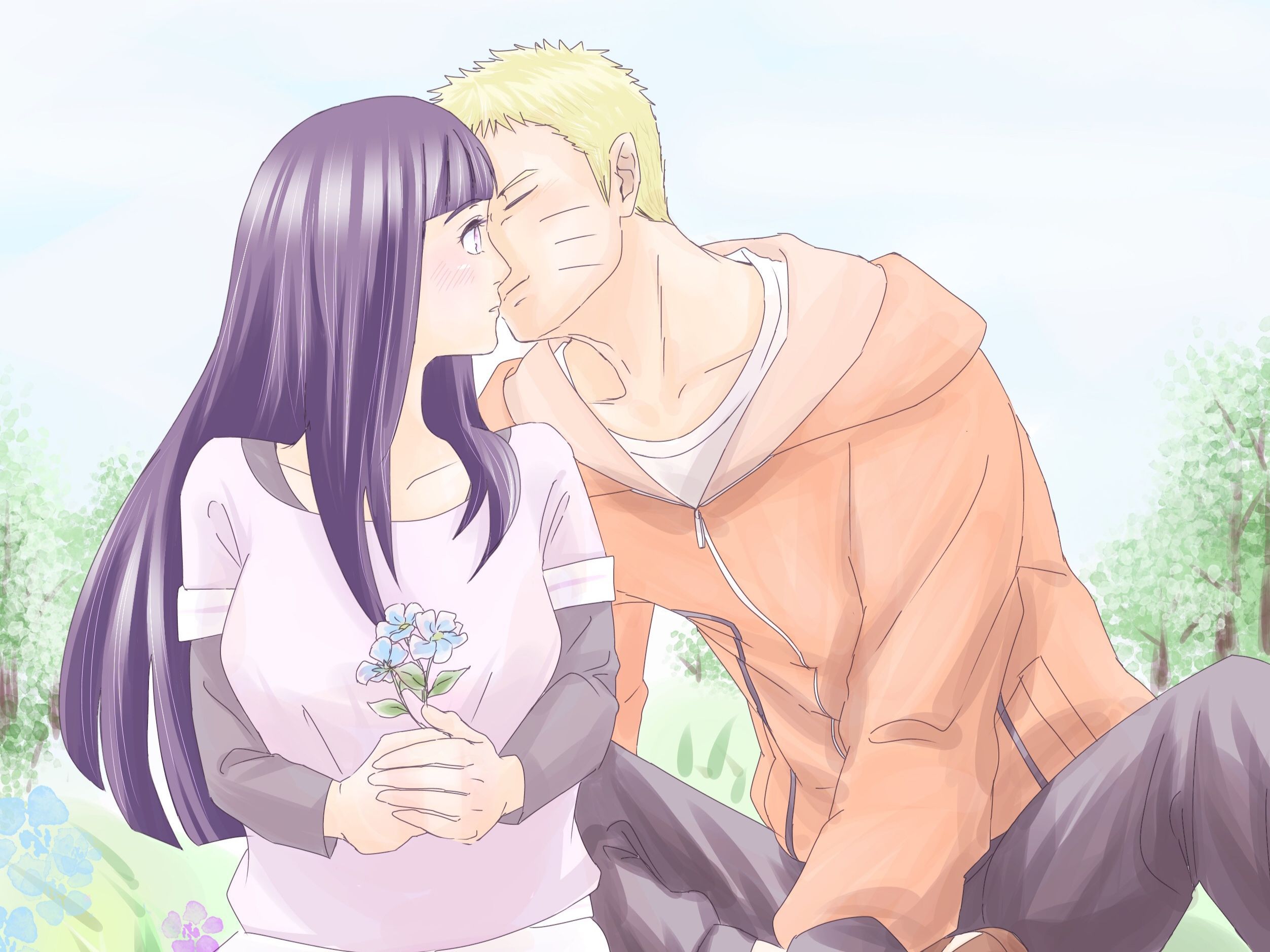 2506x1879 HD Naruto & Hinata Anime Romance Wallpaper