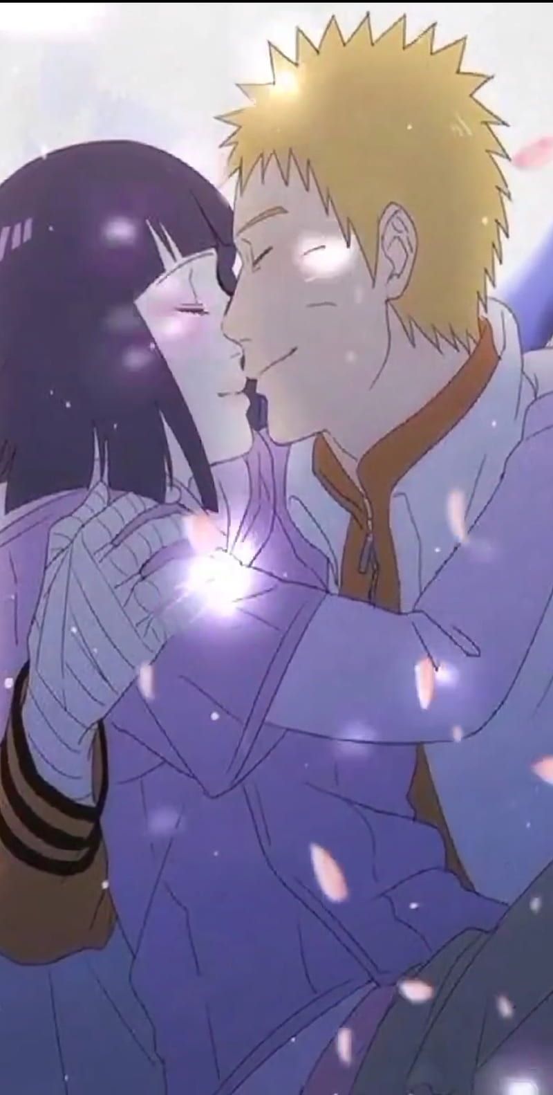 800x1583 Naruto x hinata, love, electric blue, art, couple, hyuga, uzamaki, hokage, anime, HD phone wallpaper