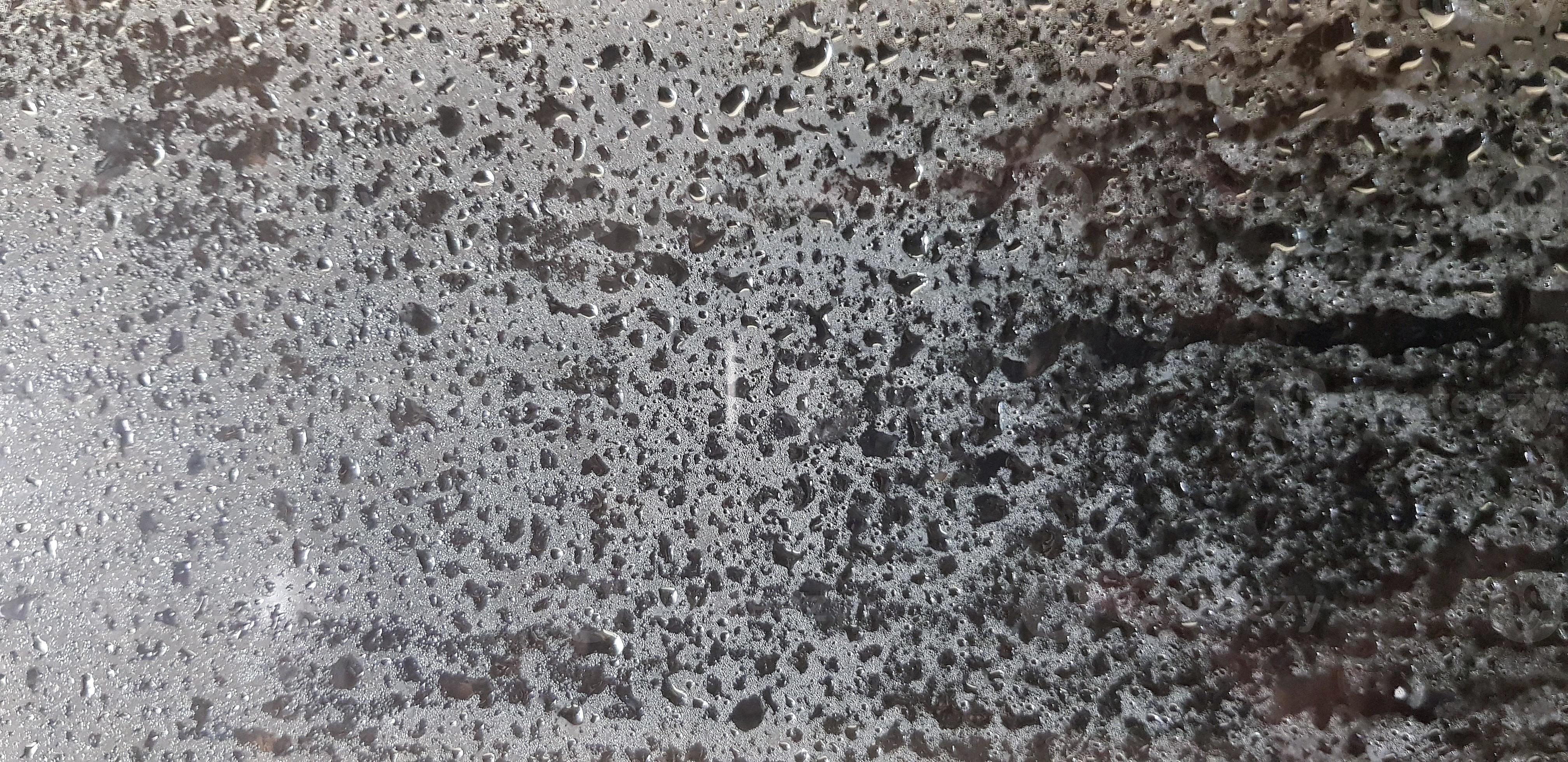 4032x1960 Art pattern of steam, vapor or water droplet on glass or mirror for background. Selective focus and Blurred. Humidity, Abstract wallpaper and wet after rain drop concept