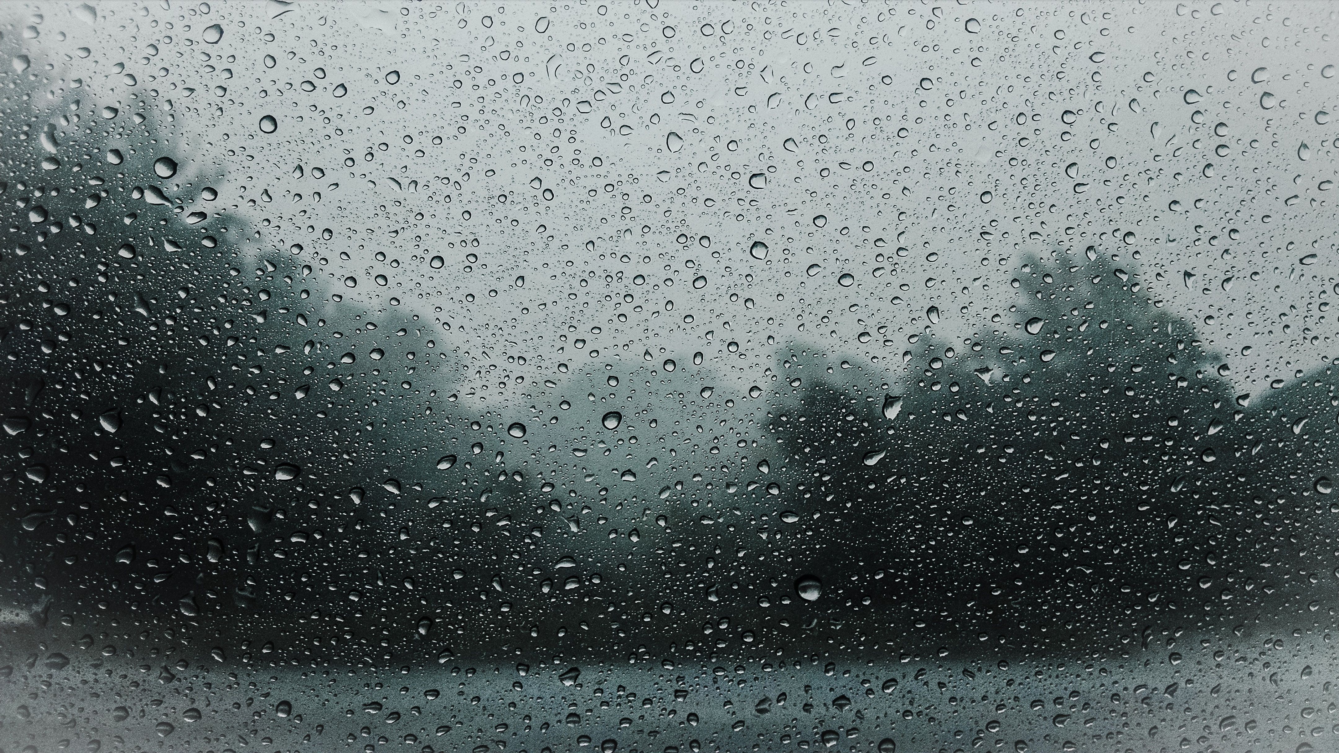4320x2432 Desktop wallpaper: Rain, Drops, Macro, Wet, Glass, Humid 4K free download for PC. 151249