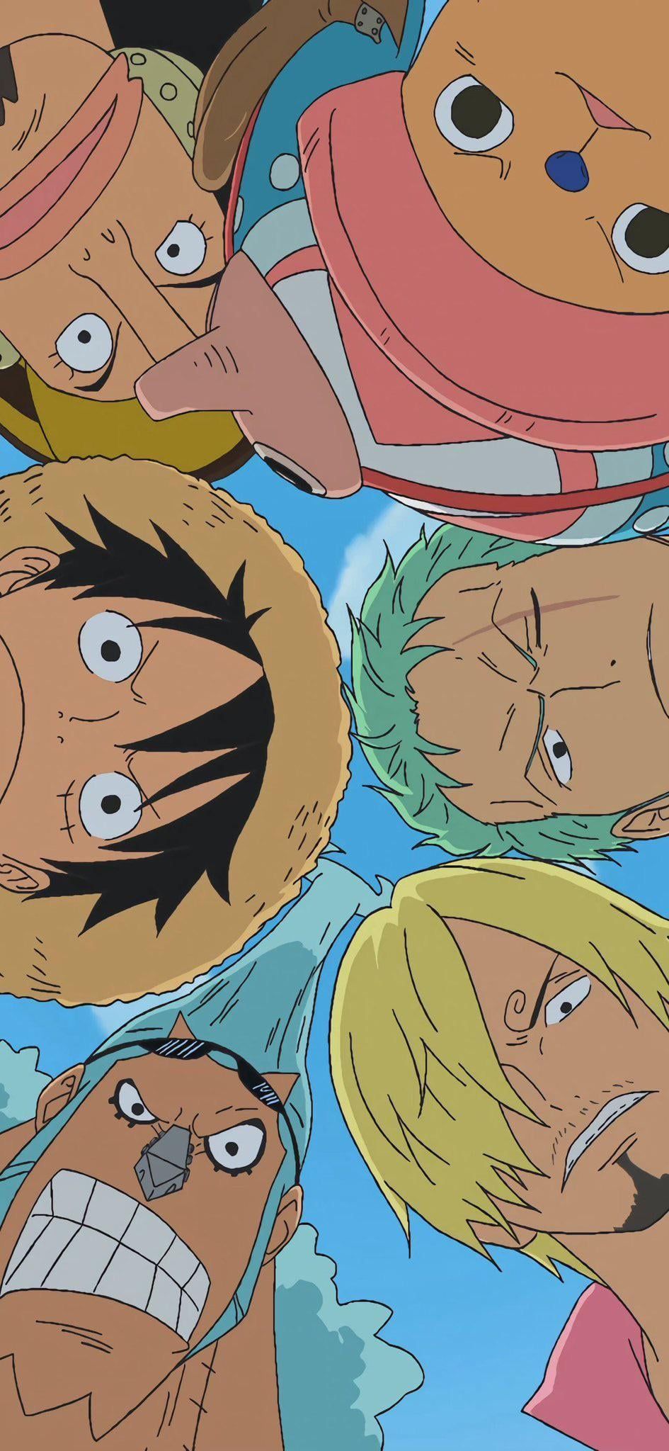 945x2048 Phone wallpaper of some of the boys in the straw hat crew
