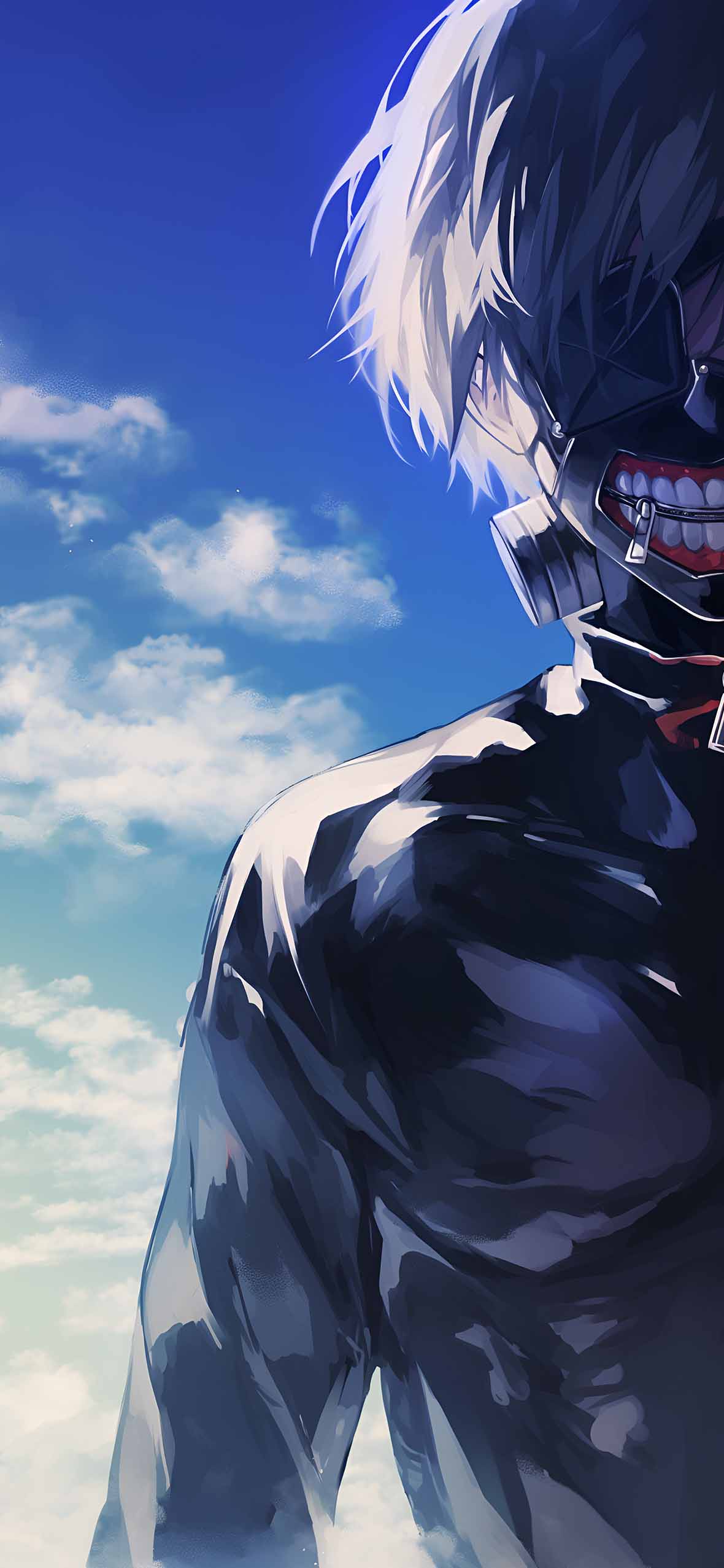 1180x2554 Kaneki Ken Tokyo Ghoul Intense Tap to Switch Wallpaper HD