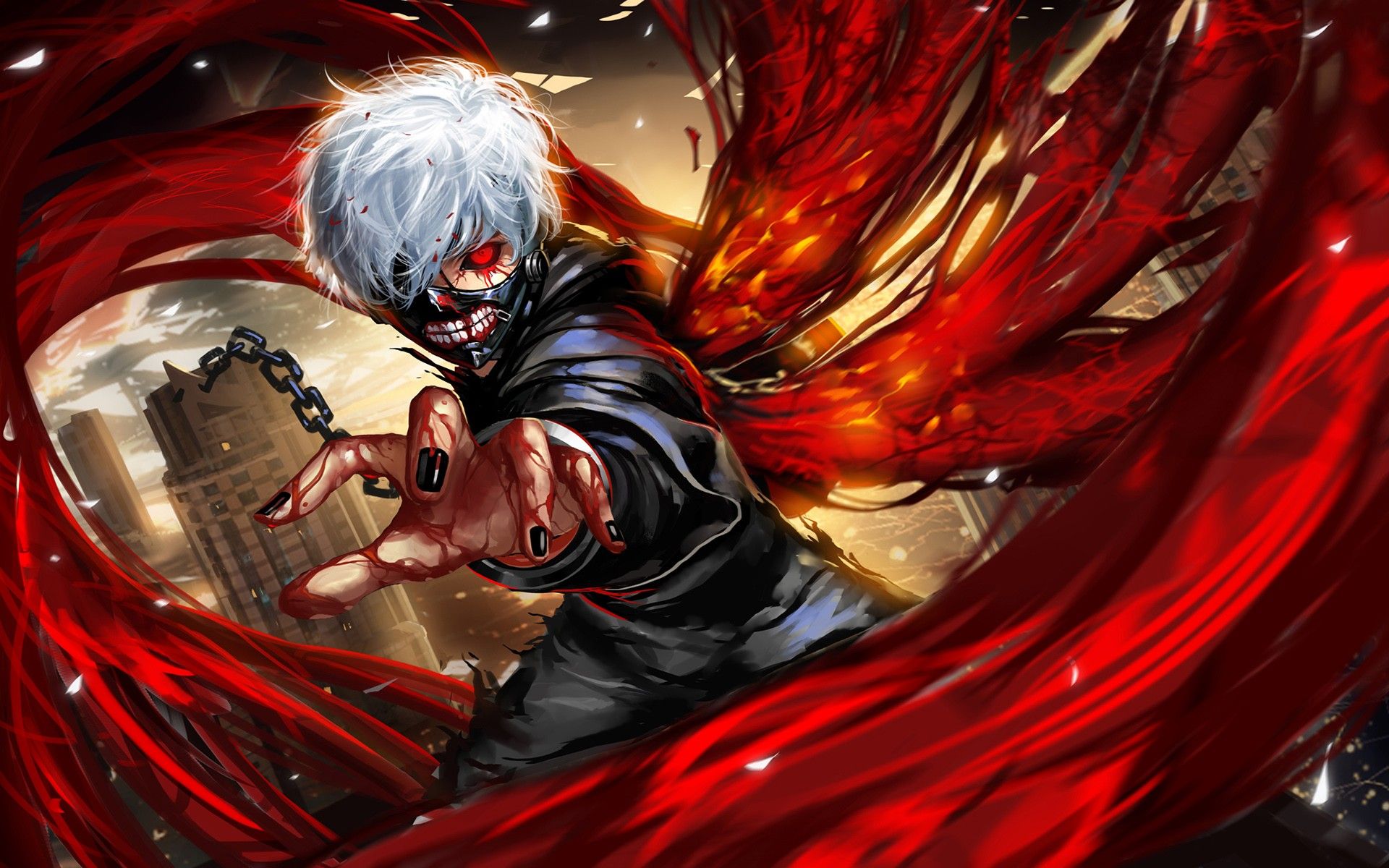 1920x1200 Ken Kaneki Kakuja Wallpaper Anime Tokyo Ghoul Kaneki Custom Gaming Mat Desk