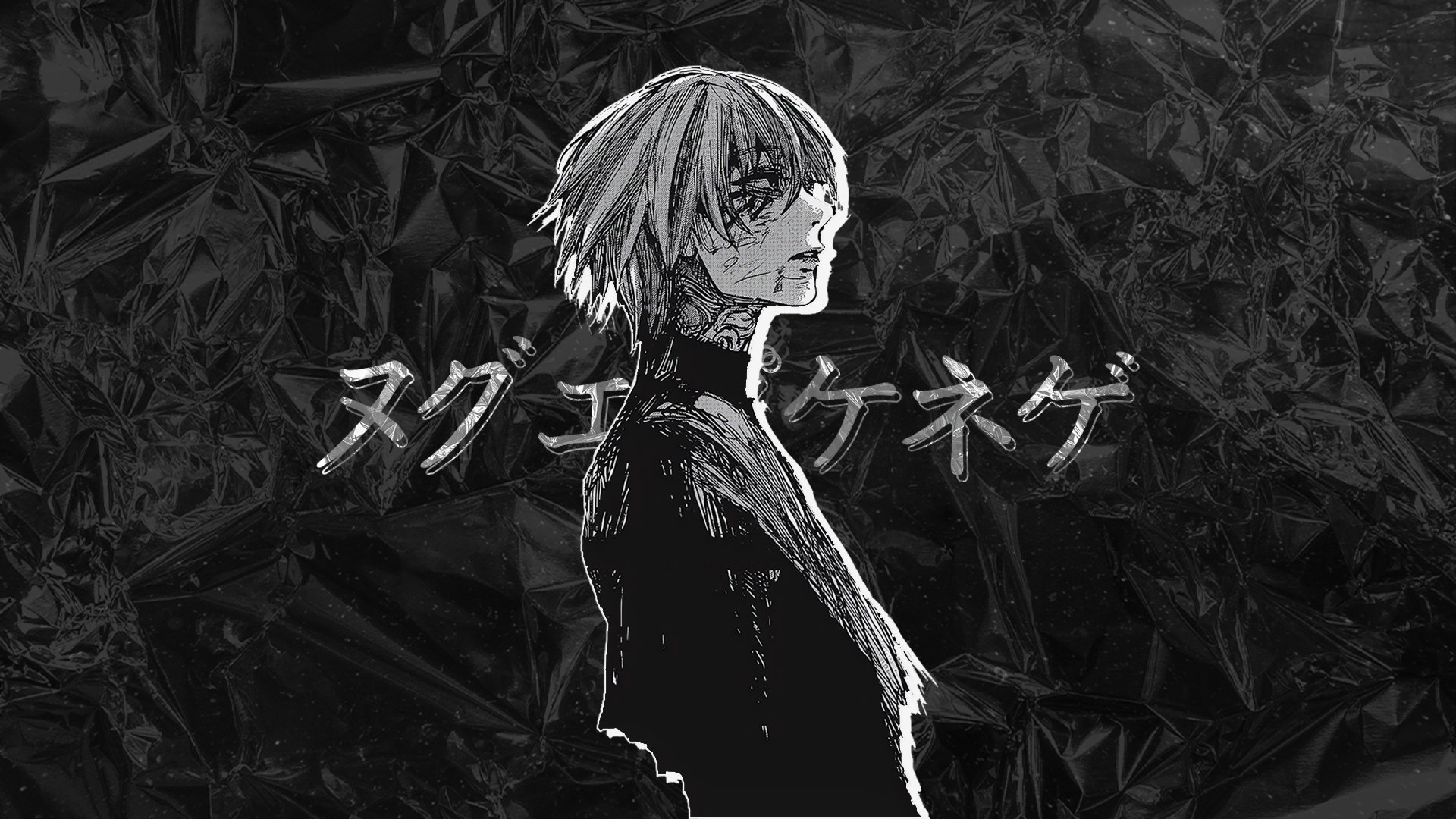 1920x1080 Download Anime Ken Kaneki Tokyo Ghoul Black & White Aesthetic Aesthetic Anime Black And White Anime
