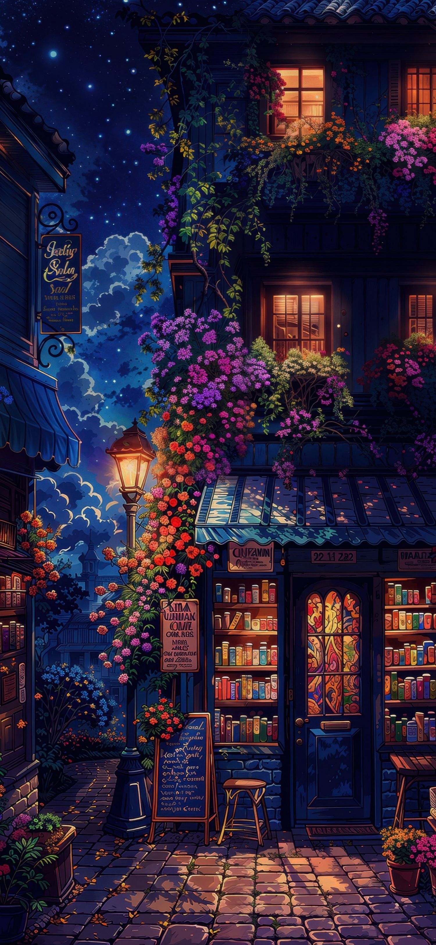 1500x3245 Most Popular Cozy Shop At Night Wallpaper