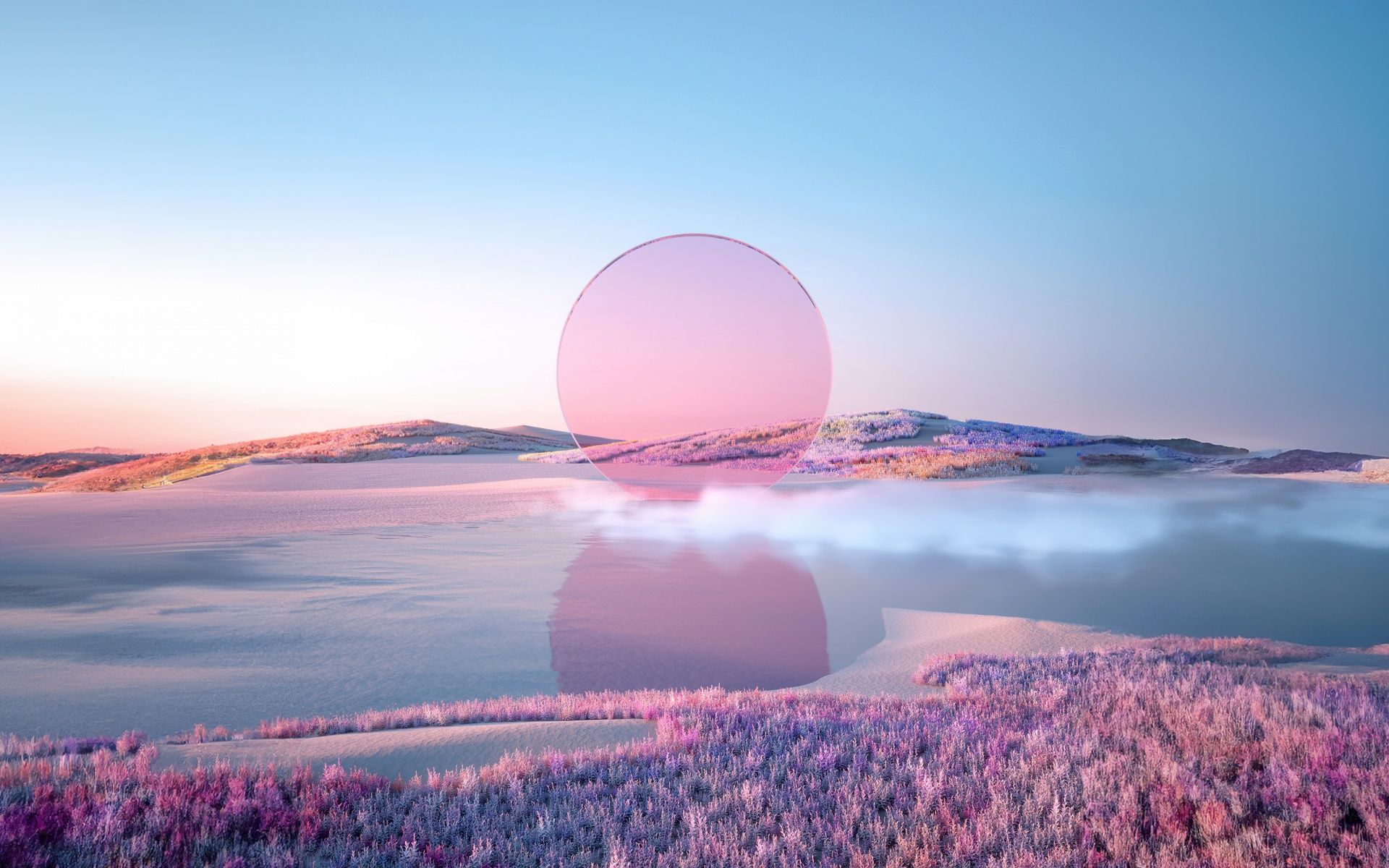 1920x1200 Pink aesthetic Wallpaper 4K, Sunset, Landscape, Lake
