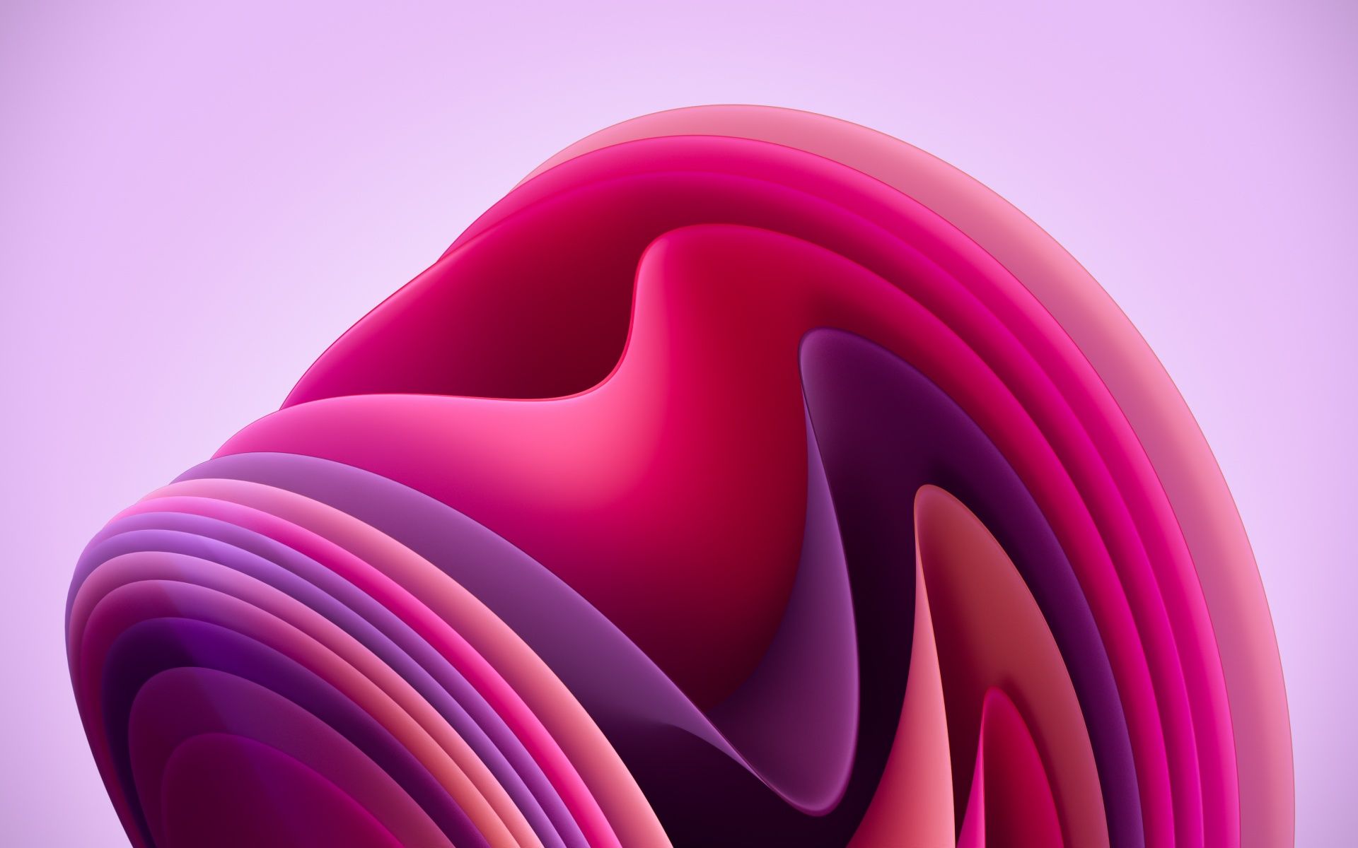 1920x1200 Windows 11 Wallpaper 4K, Flow, Light, Pink background