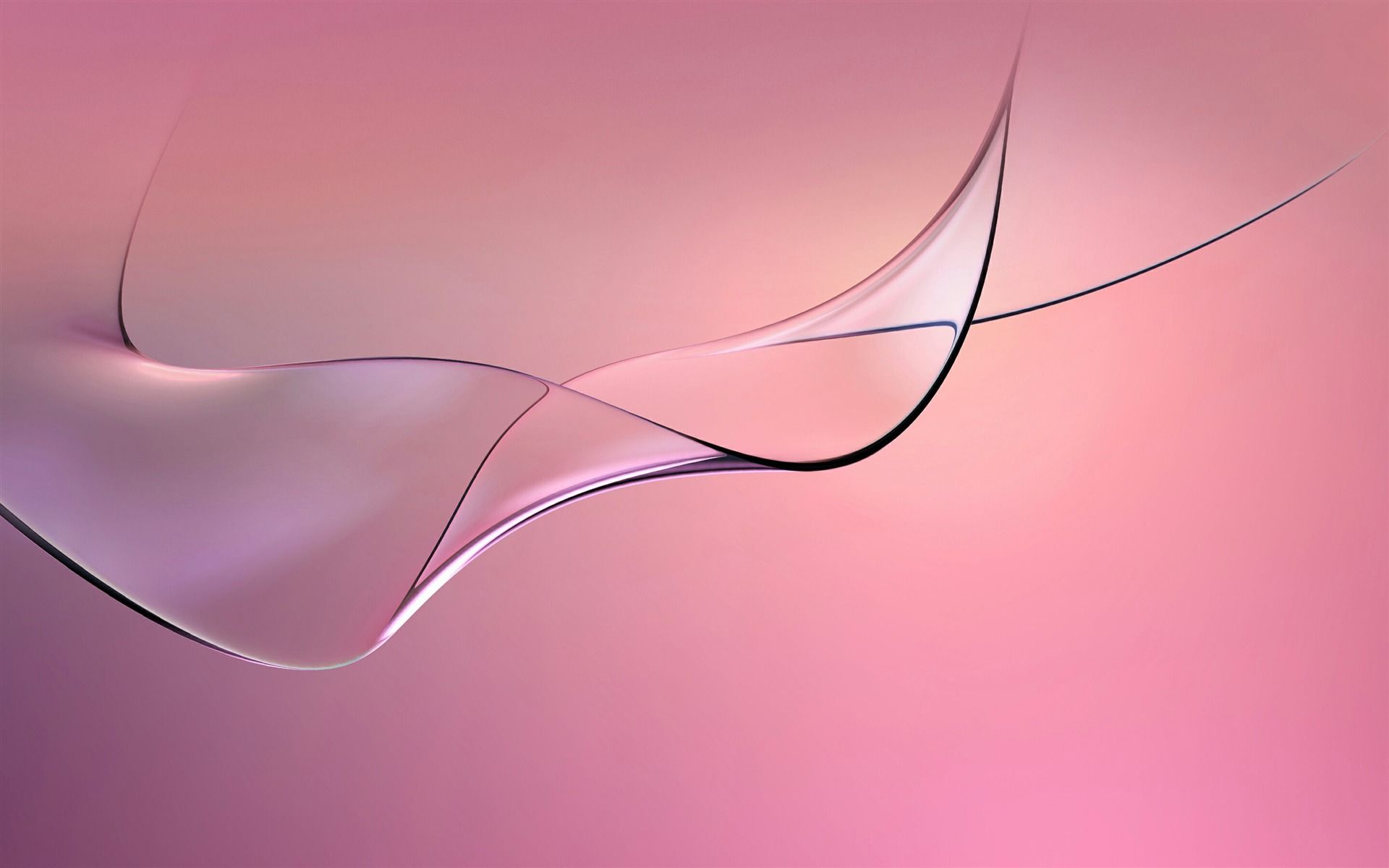 1920x1200 Pink Curves Waves Background Design