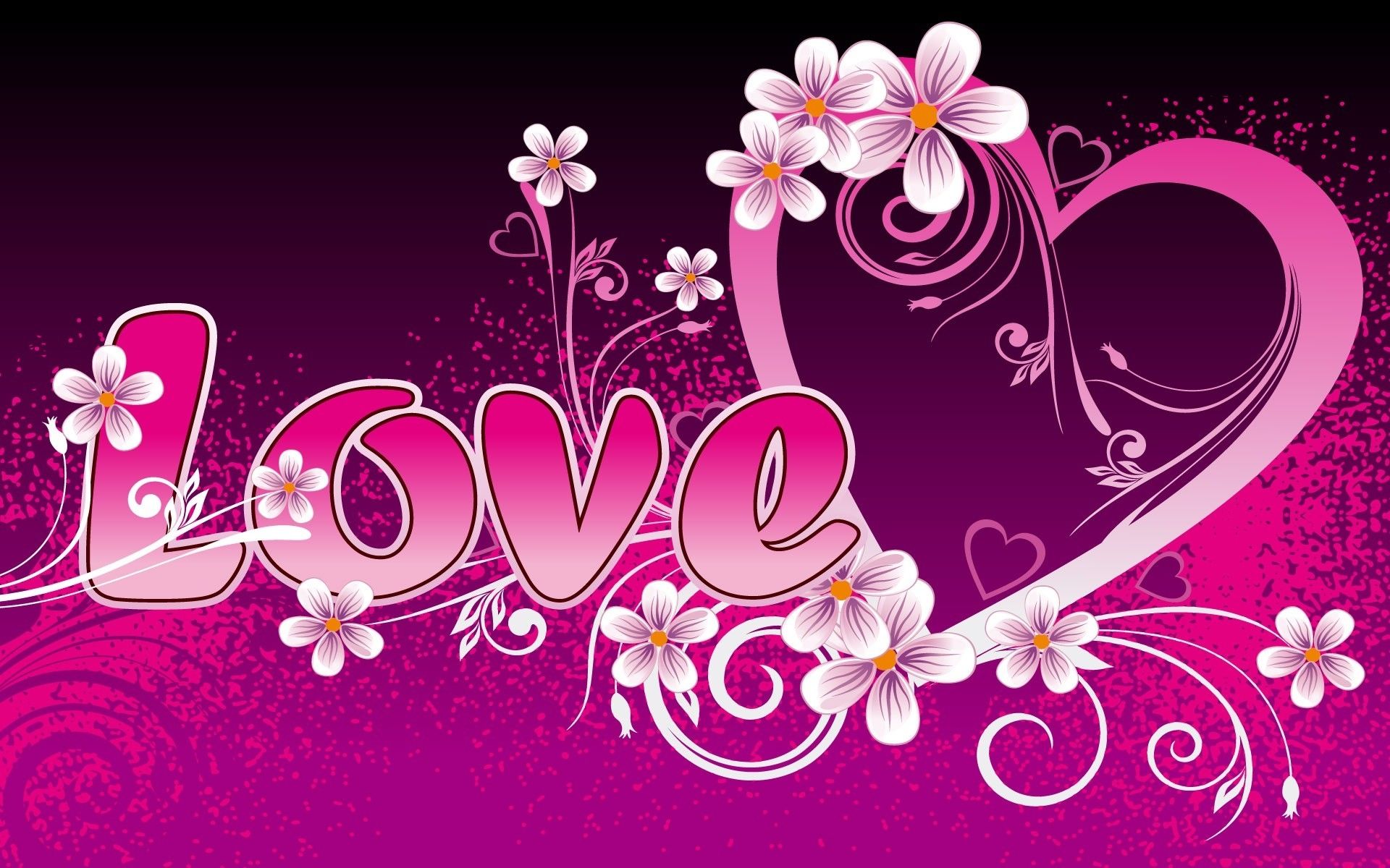 1920x1200 Wallpaper Heart, Text, Pink, Graphic Design, Love, Background Free Image