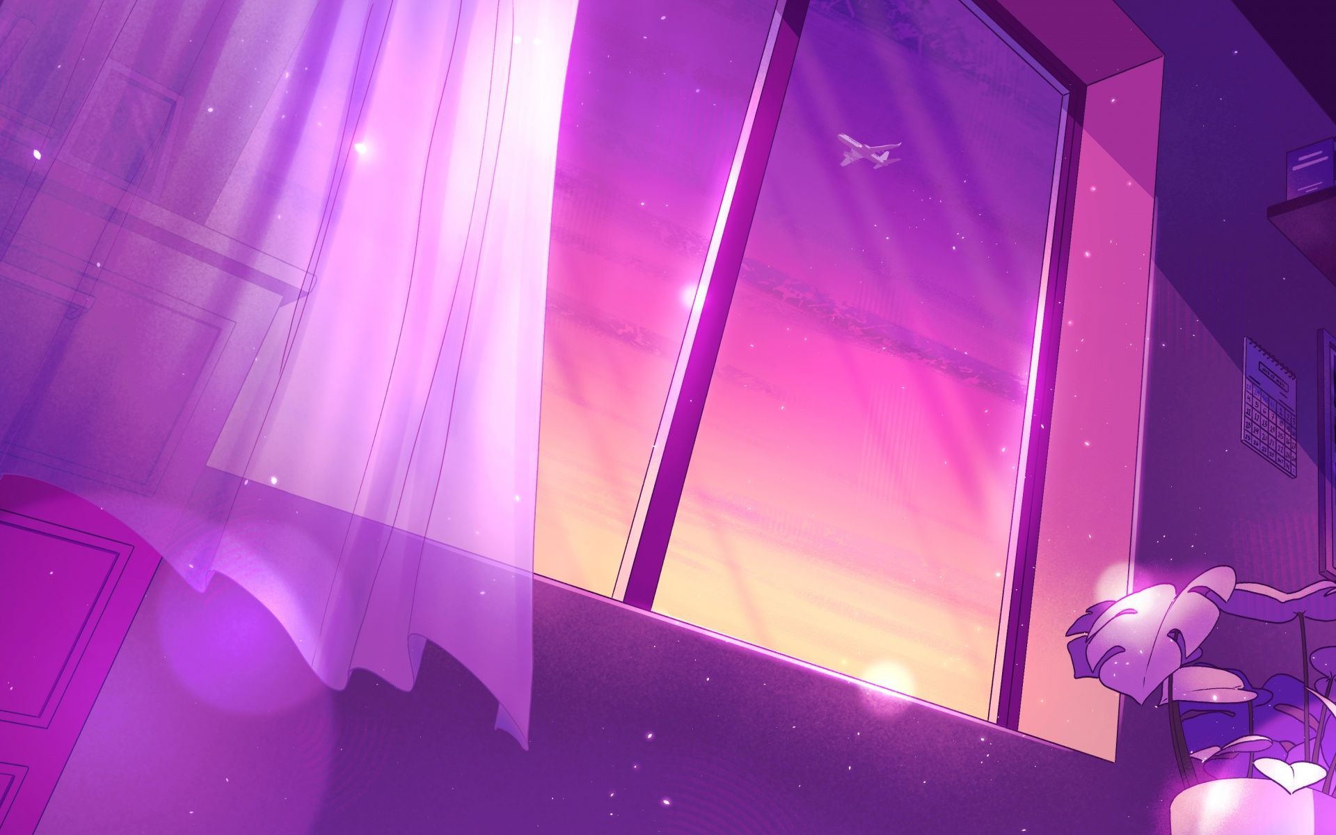 1920x1200 Lofi Wallpaper 4K, Pink aesthetic, Window, Dreamlike