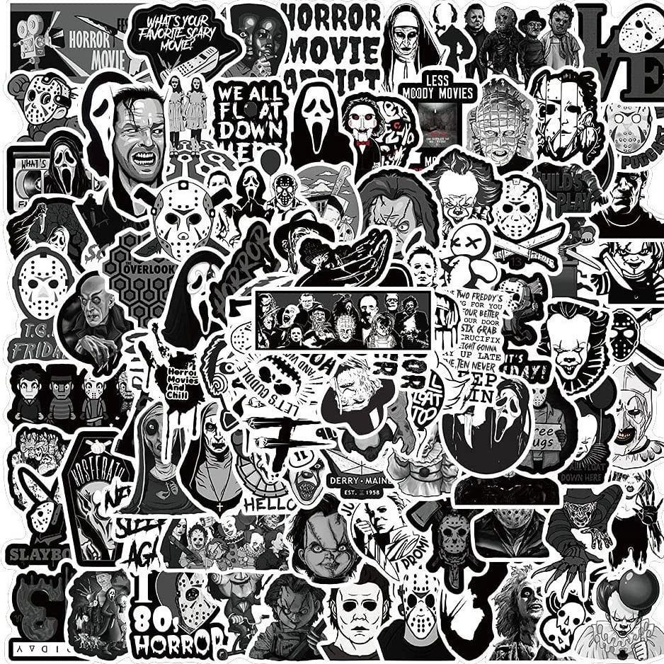 938x938 Horror Villain Black Sticker Pack
