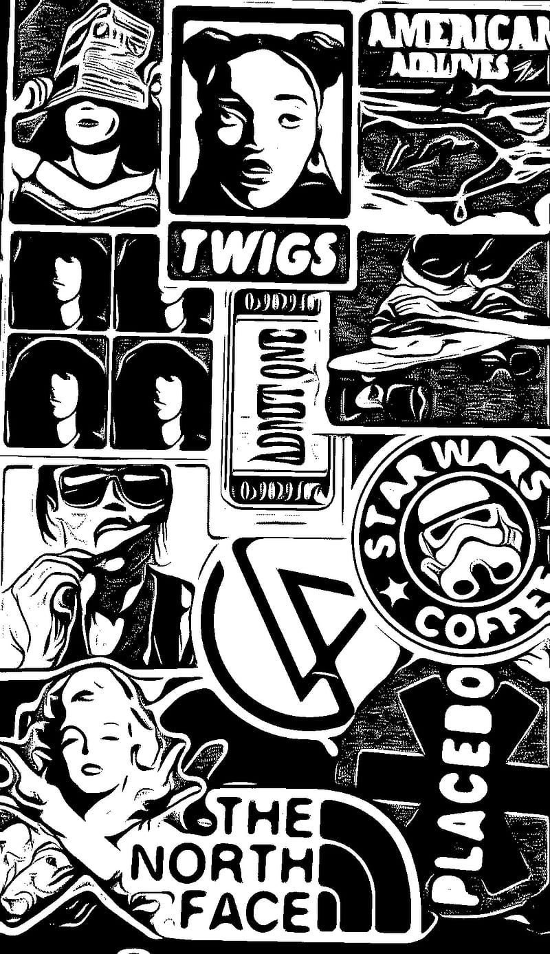 800x1386 Sticker Bomb, art, brand, converse, mouse, skate, skates, star, tumblr, vans, HD phone wallpaper