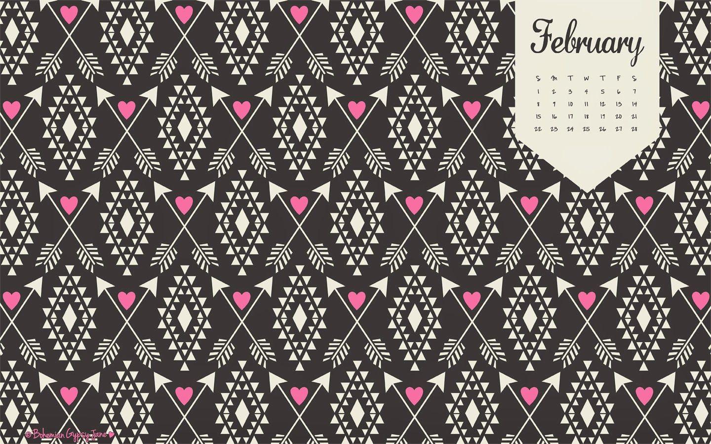 1440x900 Bohemian Gypsy Jane: February 2015 Desktop Calendar