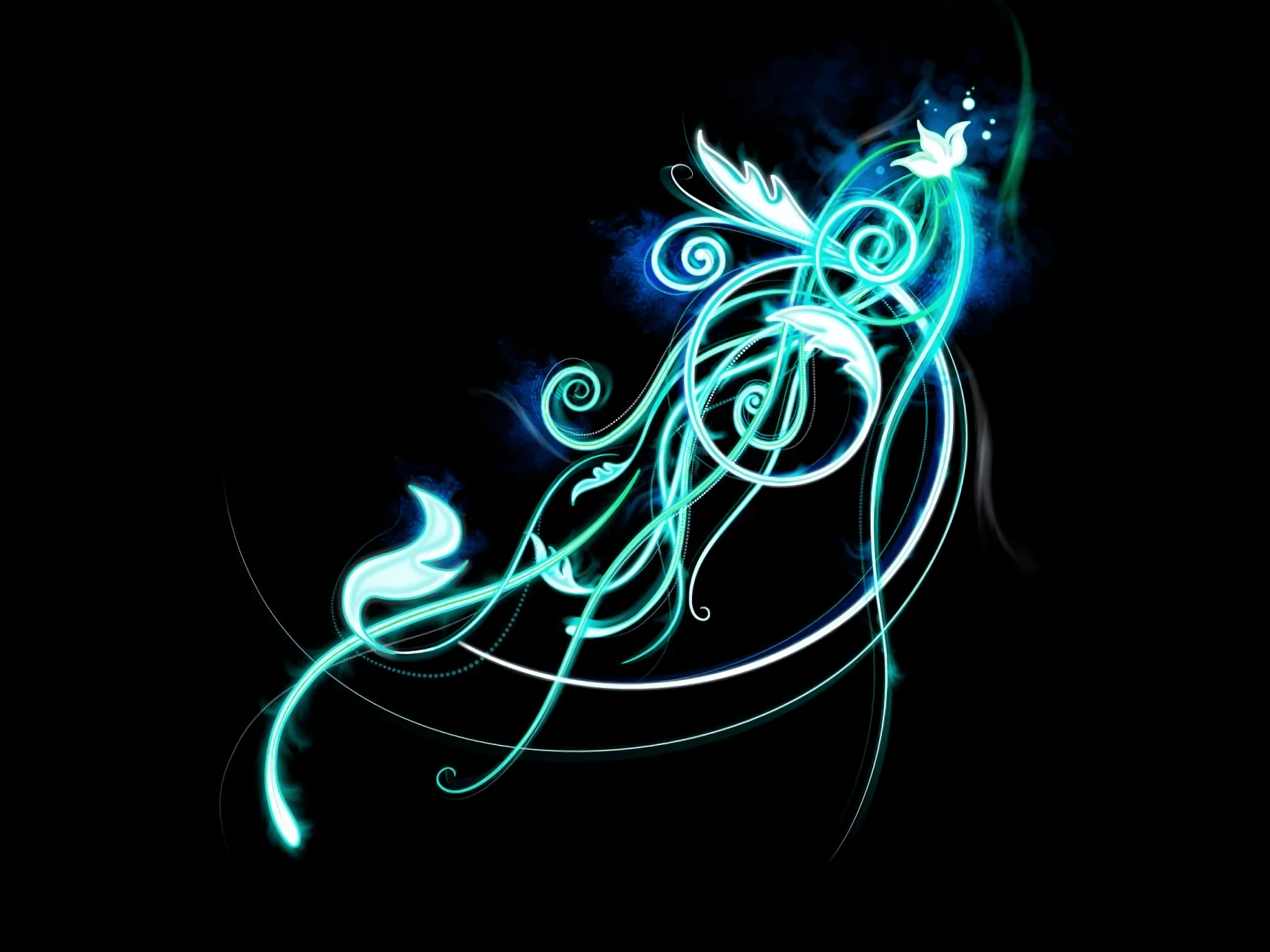 2048x1536 Neon Butterfly Abstract HD Wallpaper. Background Image