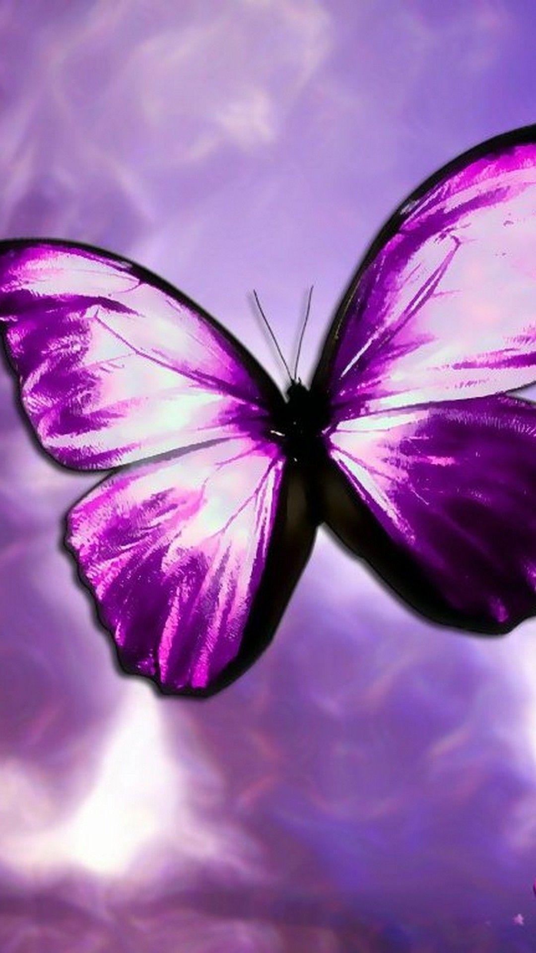 Purple Butterfly Phone Wallpapers Top Free Purple Butterfly Phone Backgrounds Wallpaperaccess 