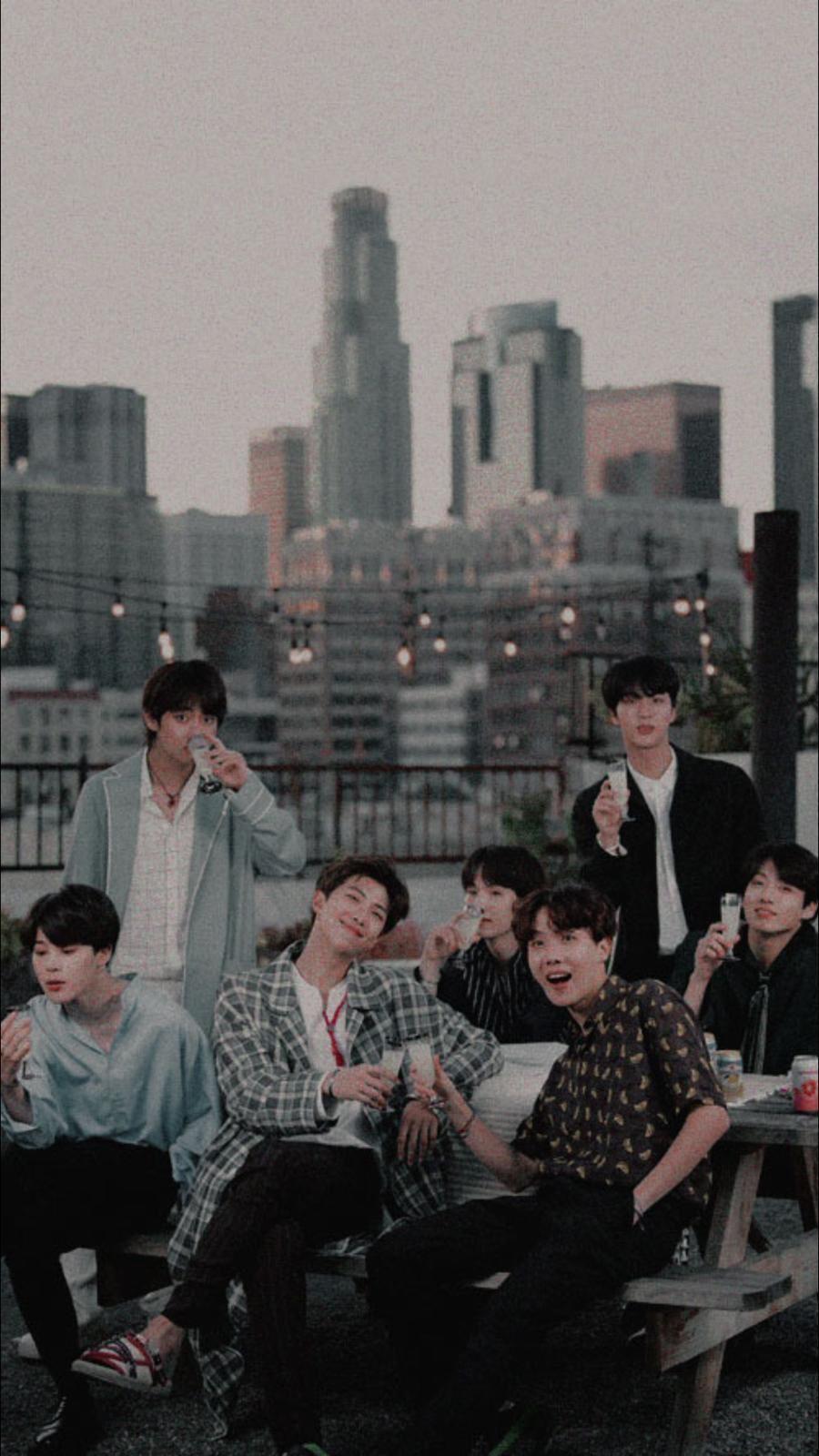 Bts Group Aesthetic Wallpapers Top Free Bts Group Aesthetic Backgrounds Wallpaperaccess