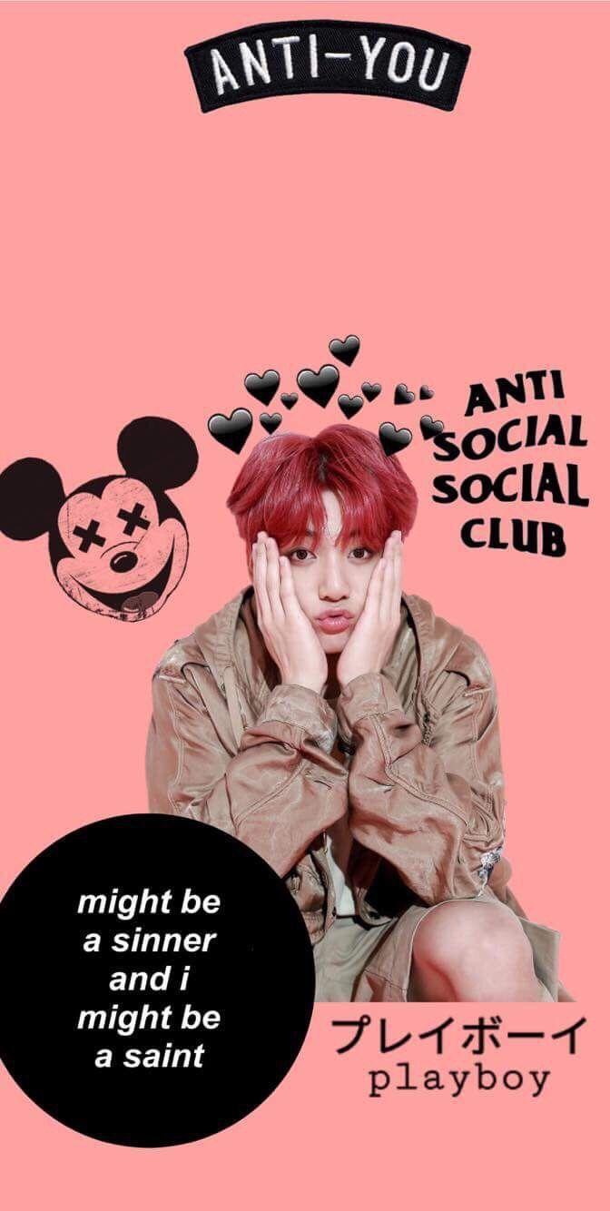 672x1334 jeonjungkook #bts #peach #black #aesthetic #wallpaper Anti