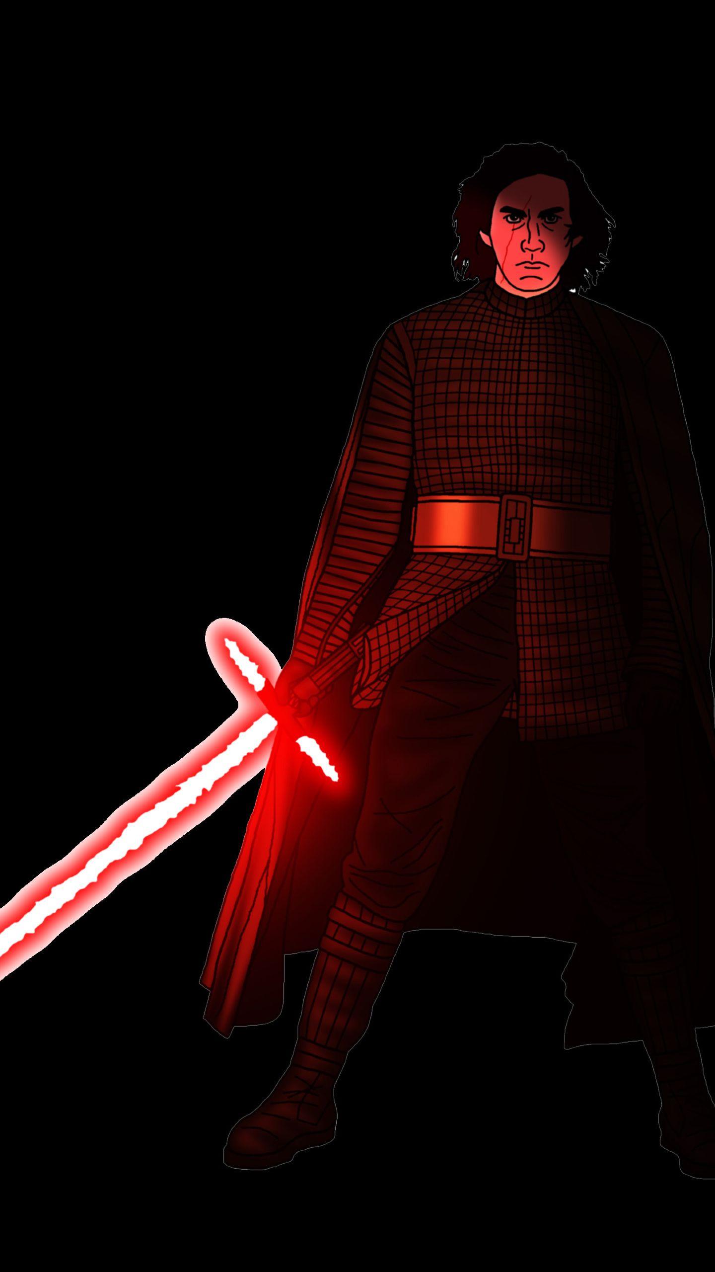 1440x2560 Kylo Ren Star Wars Neon Art Samsung Galaxy S S Google