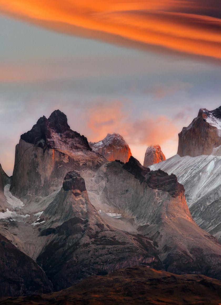 840x1160 Download 840x1160 wallpaper mountains, sunset, nokia 7 plus, stock