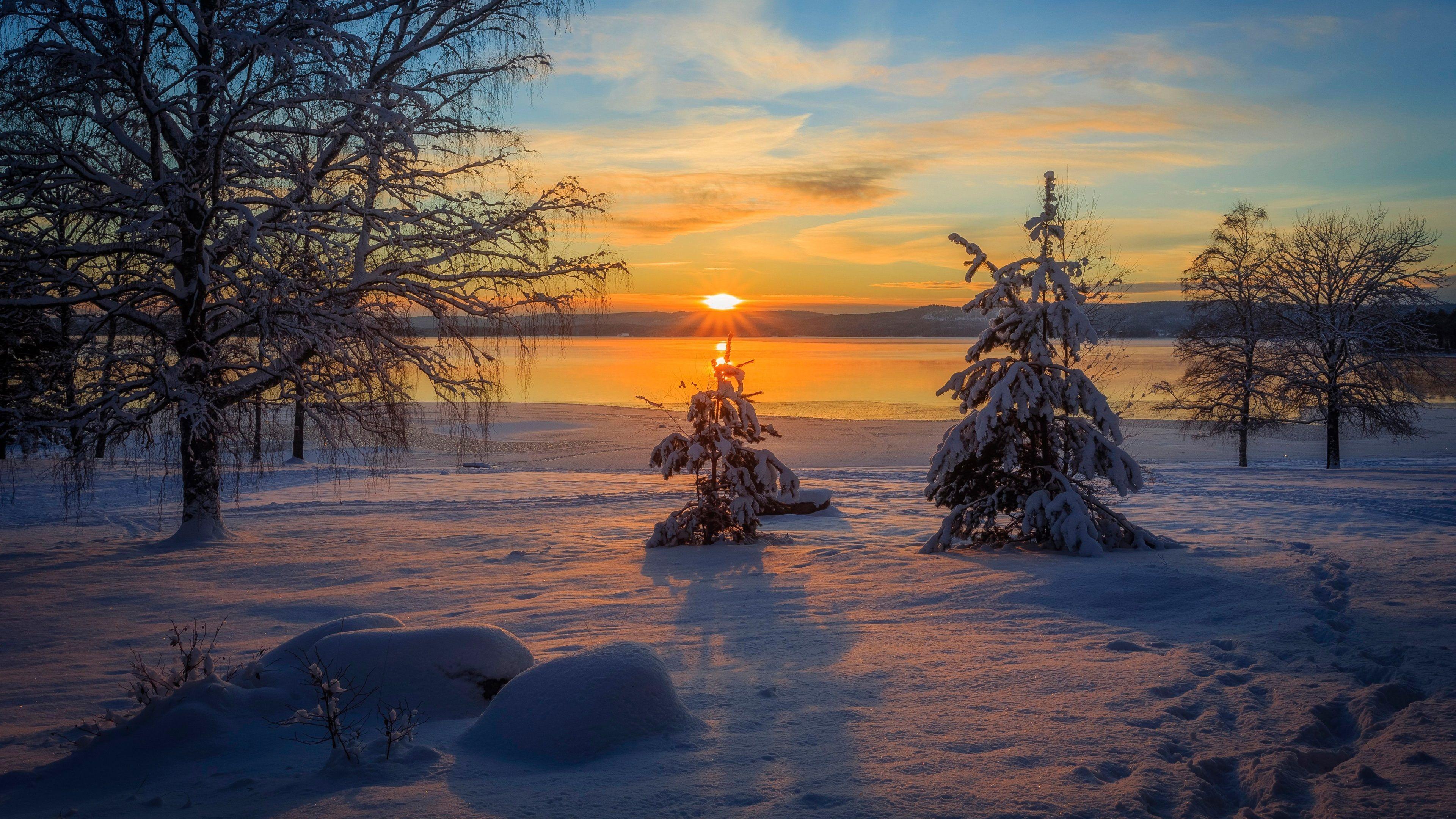 4K Winter Sunset Wallpapers - Top Free 4K Winter Sunset Backgrounds