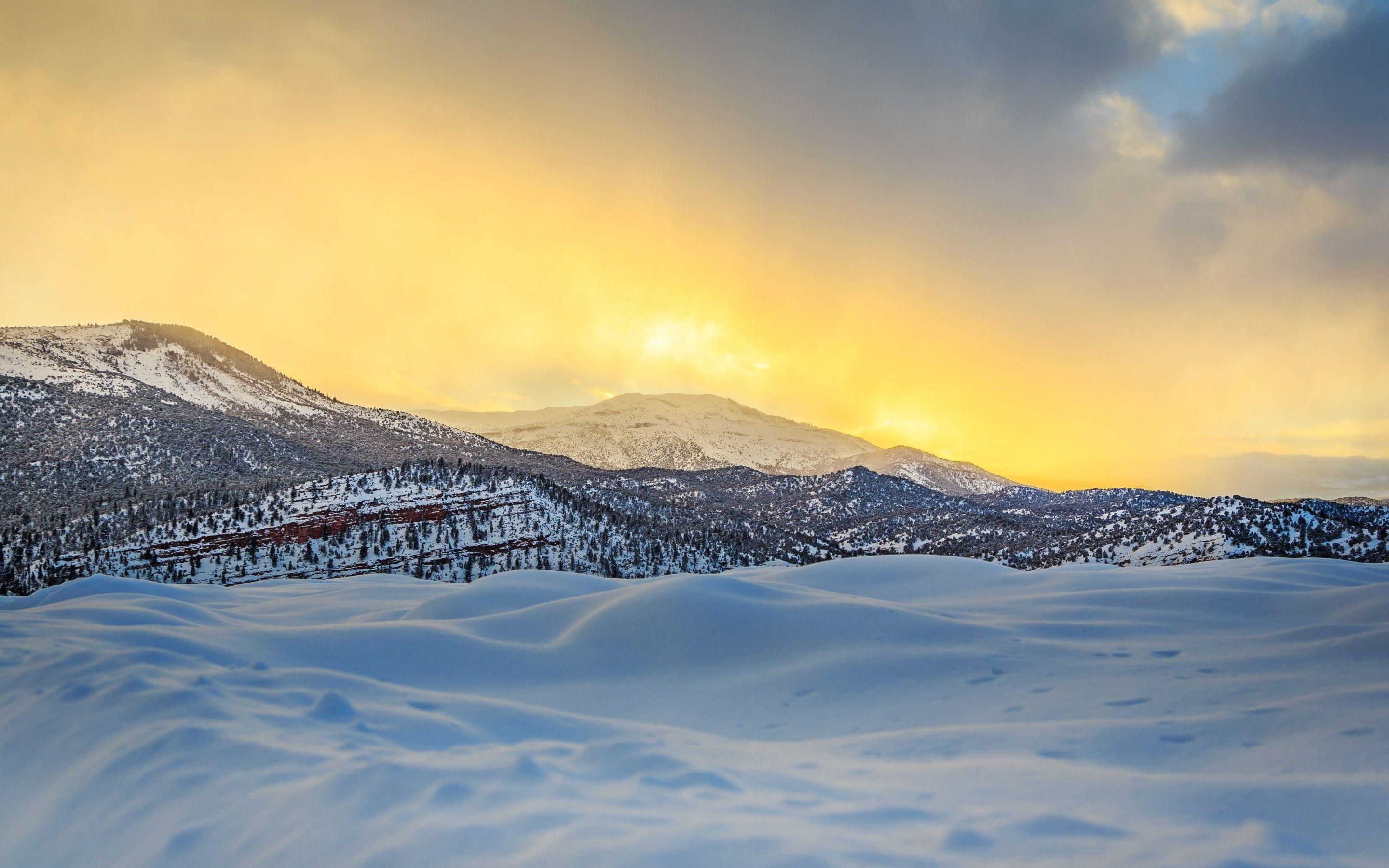 2880x1800 Winter Sunset Landscape 5k Macbook Pro Retina HD 4k