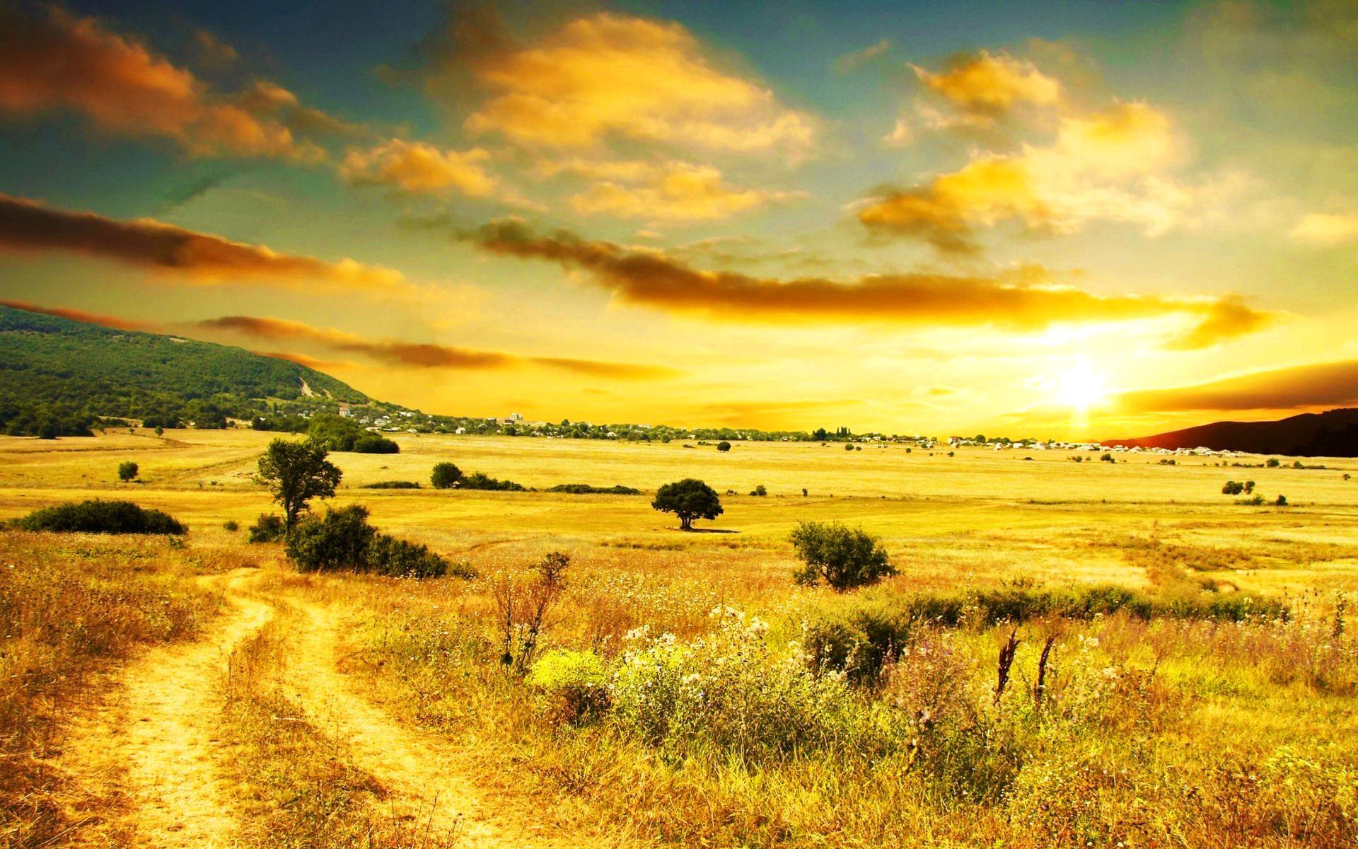 1920x1200 Sunrise, Country, Field, Wallpaper, Desktop Wallpaper, Cool