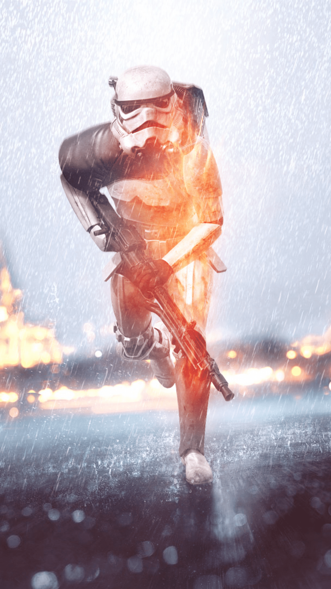 1080x1920 Download 1080x1920 Star Wars, Stormtrooper, Battlefield, Raining