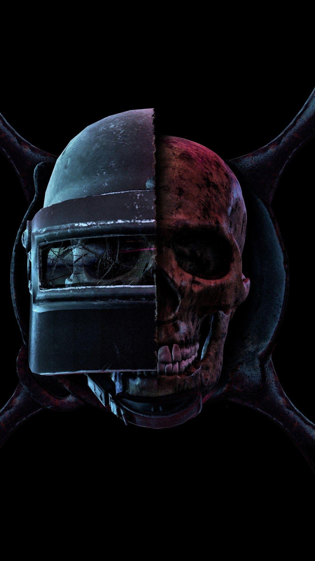 1080x1920 PUBG Skull Helmet Frying Pan PlayerUnknown's Battlegrounds 4K
