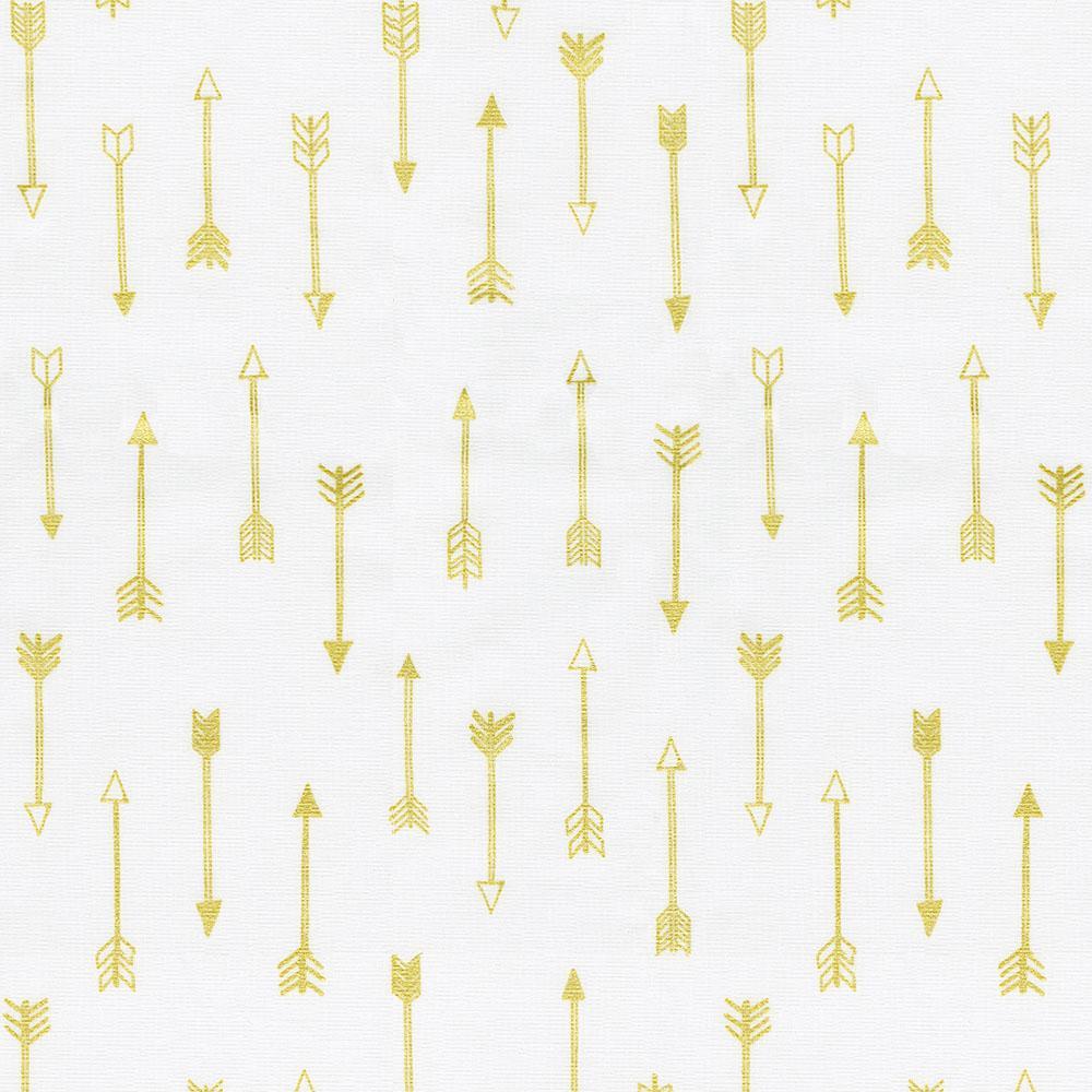 1000x1000 White and Gold Arrows Fabric by the Yard. Gold Fabric. Carousel