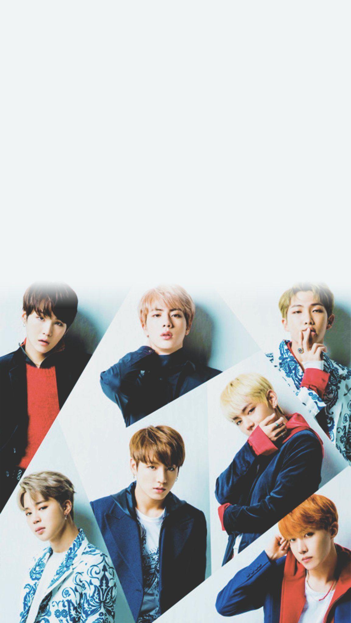 1154x2048 BTS Group Wallpaper